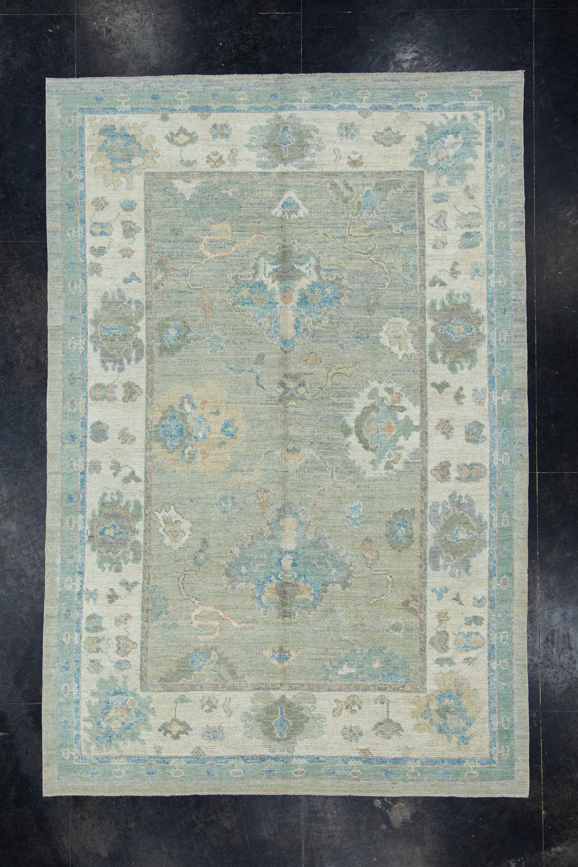 Turkish Oushak Rug 6'3" x 9'3" #17886