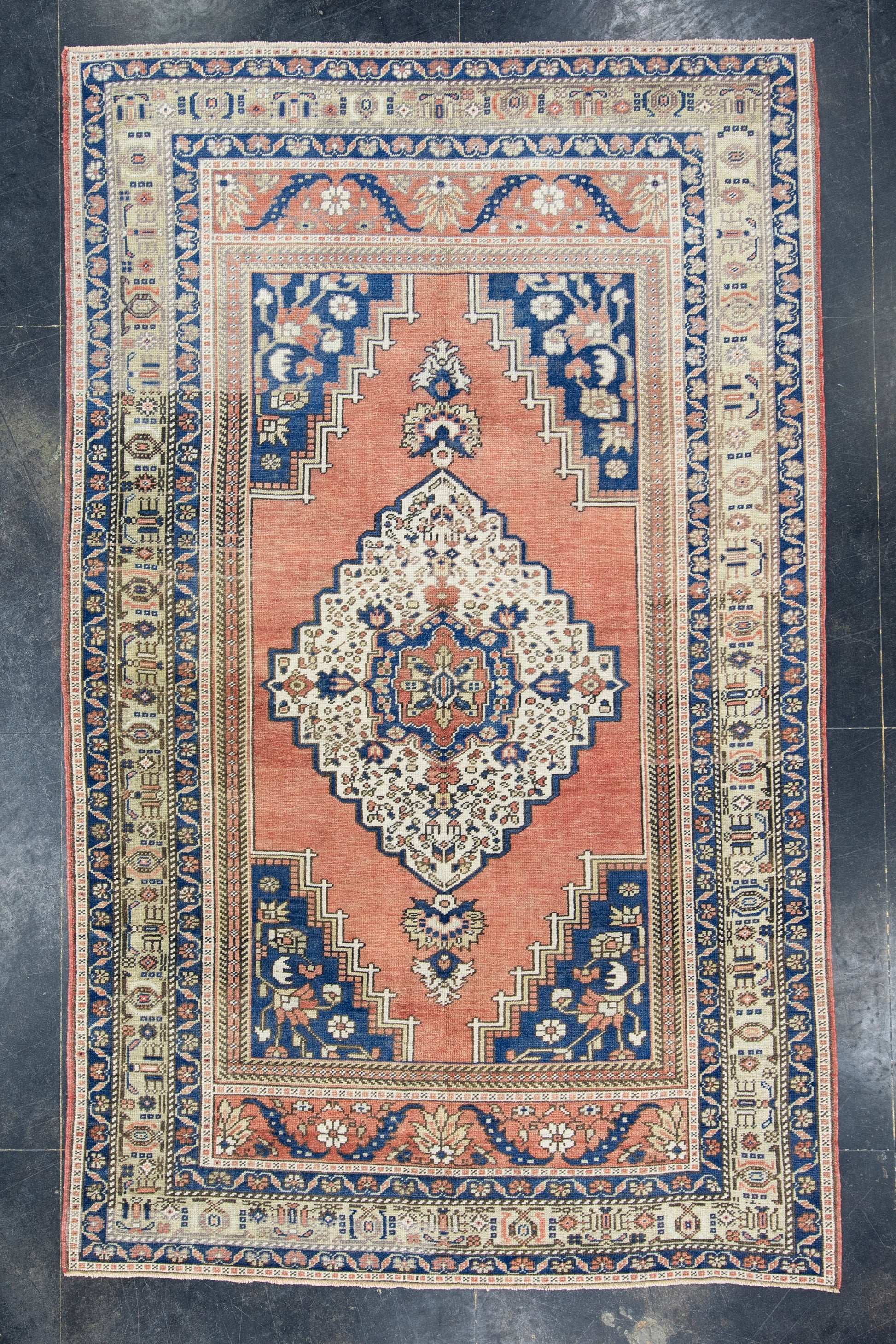 Turkish Vintage Rug 5'7" x 9' #17100
