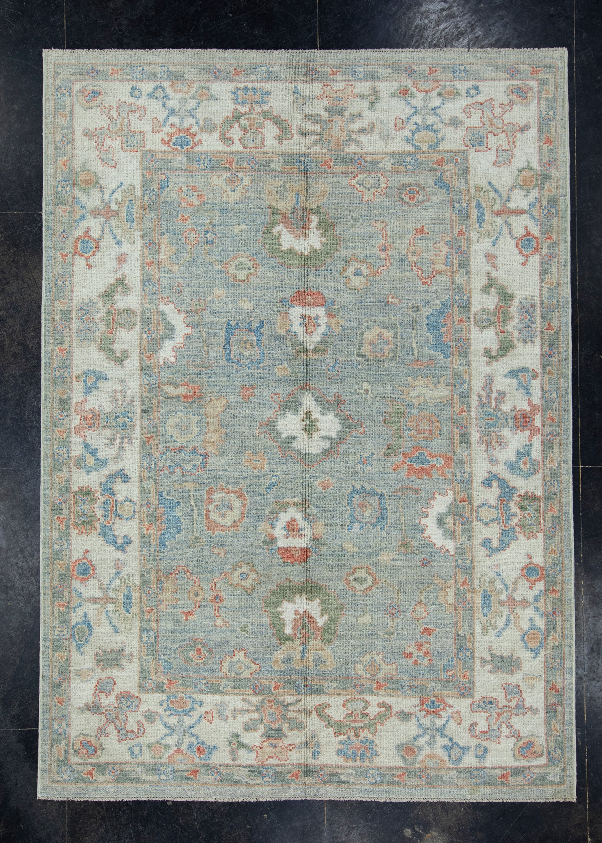 Turkish Oushak Rug 6'2" x 8'8" #17789