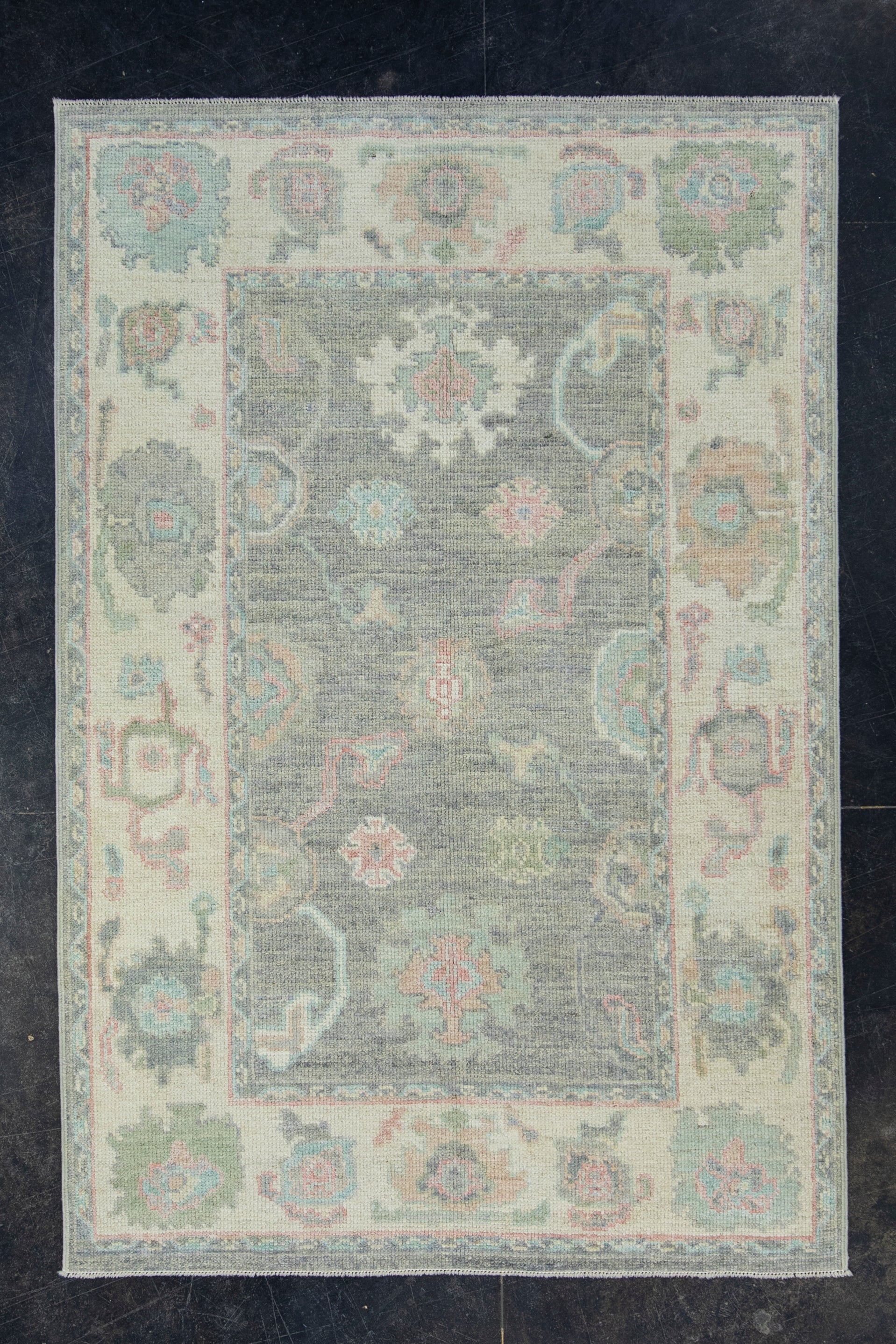 Turkish Oushak Rug 4' x 6' #17873