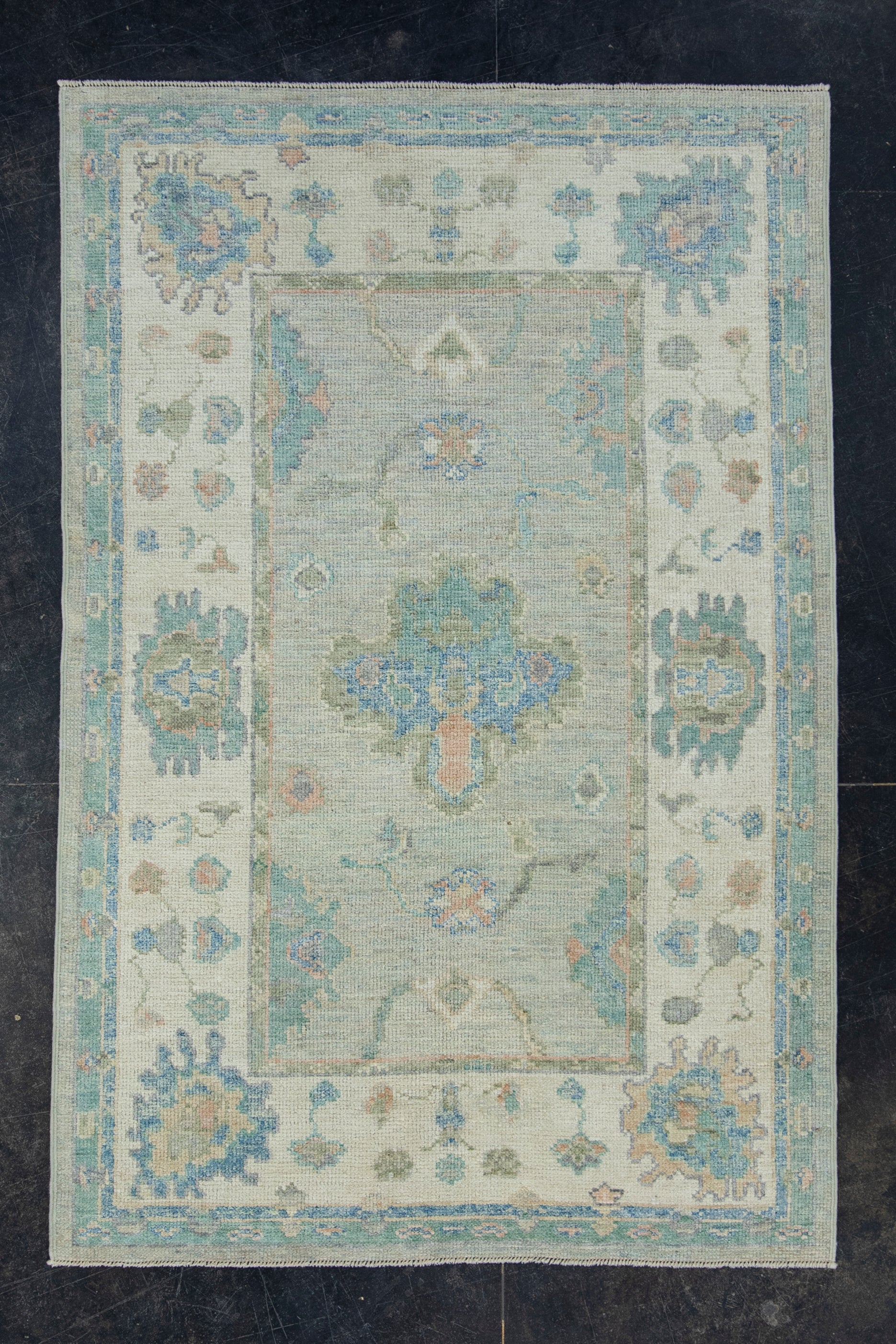 Turkish Oushak Rug 3'10" x 5'10" #17953