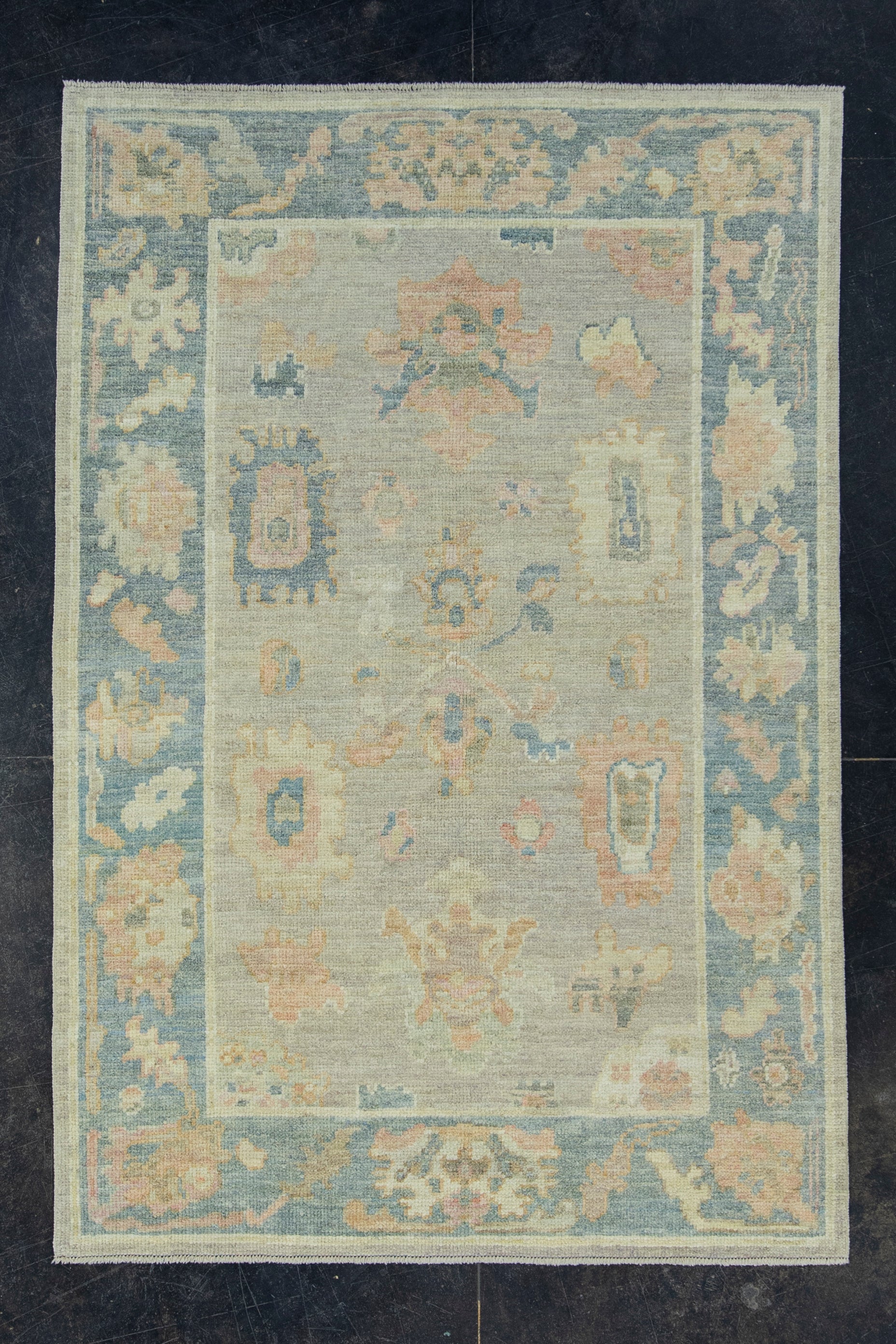 Turkish Oushak Rug 3'11" x 5'9" #17218