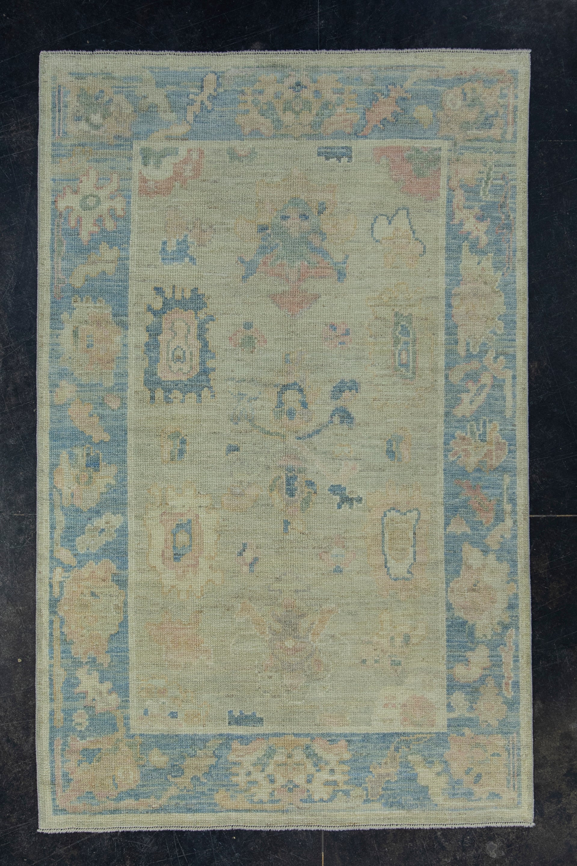 Turkish Oushak Rug 3'11" x 6'2" #17291