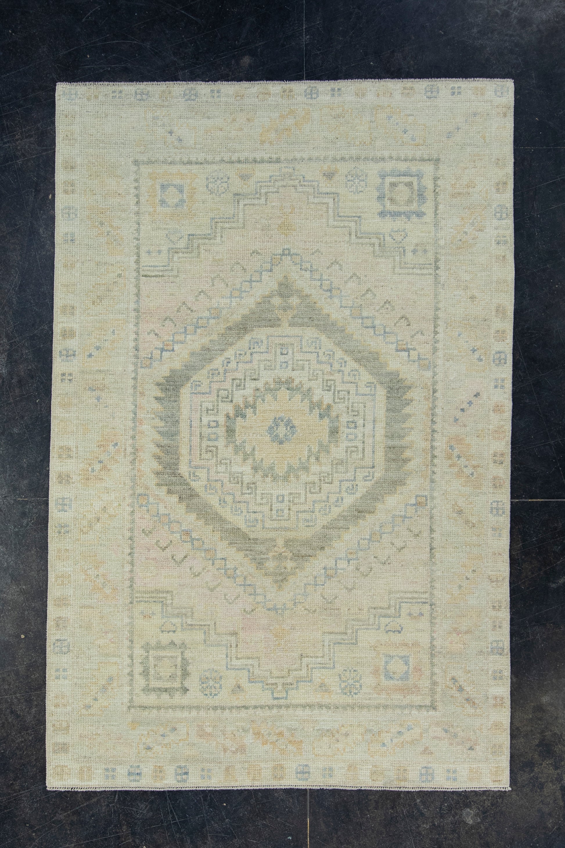 Turkish Oushak Rug 3'10" x 5'11" #17260