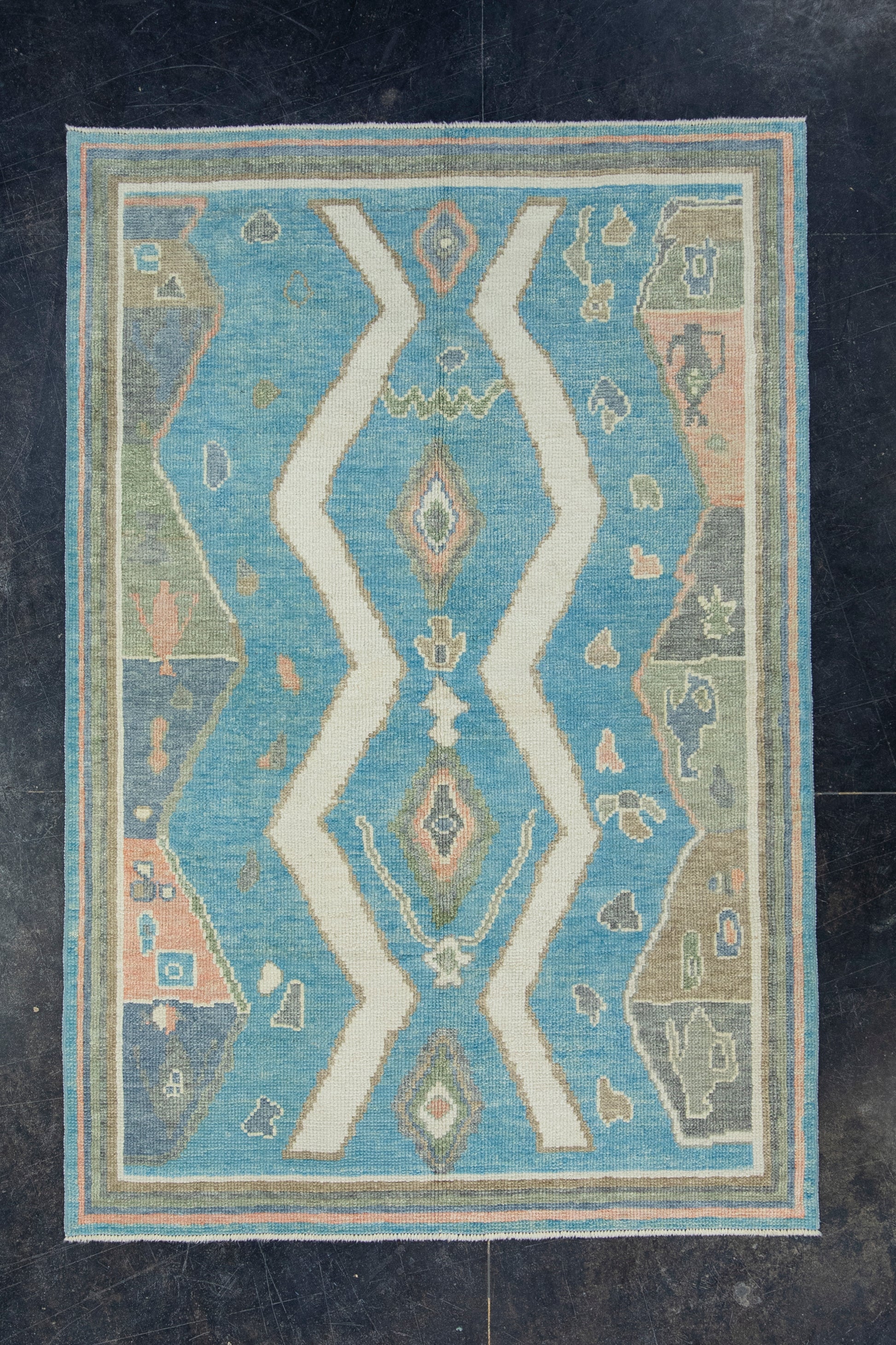 Turkish Oushak Rug 3'11" x 5'11" #17155