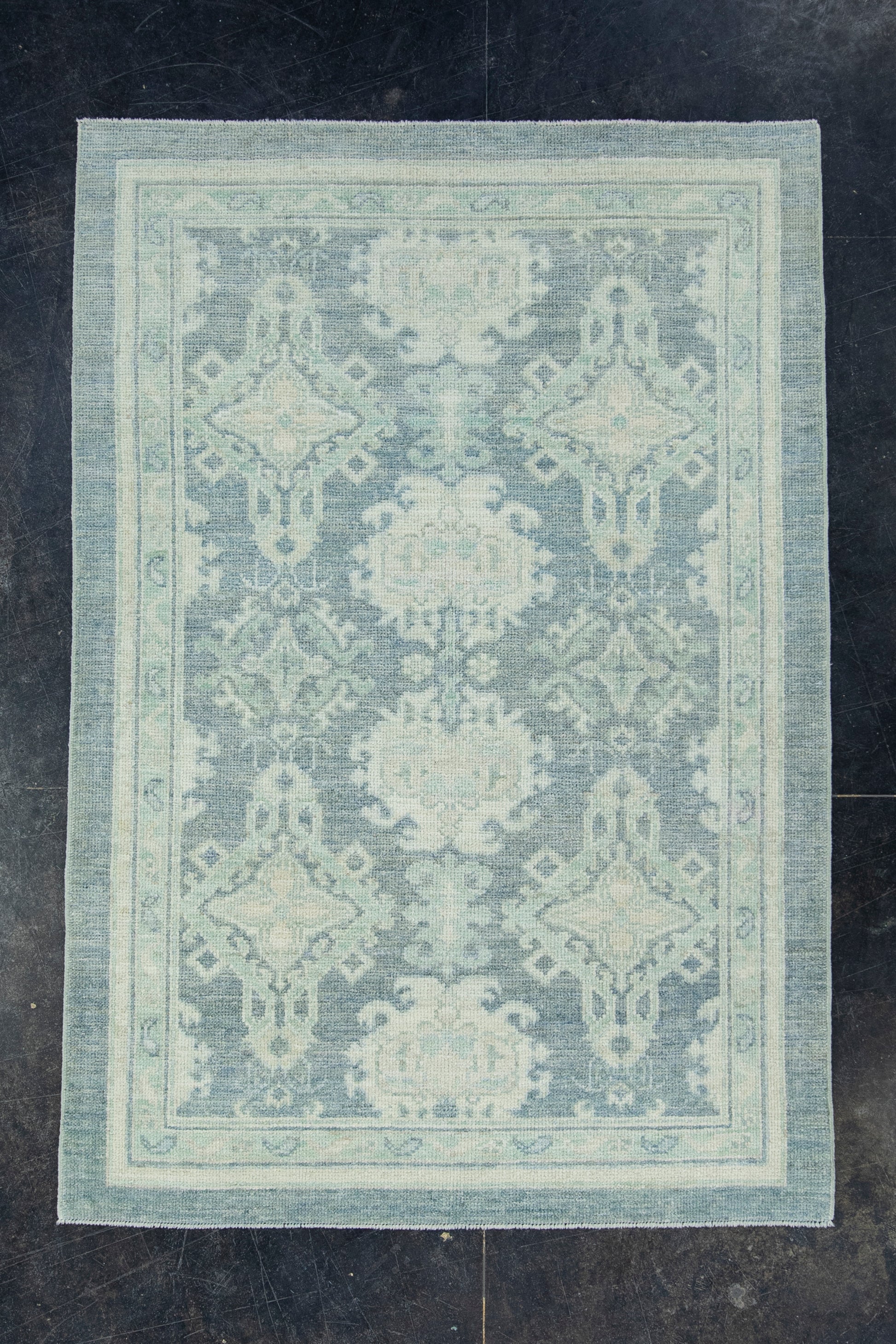 Turkish Oushak Rug 4'1" x 5'10" #17476