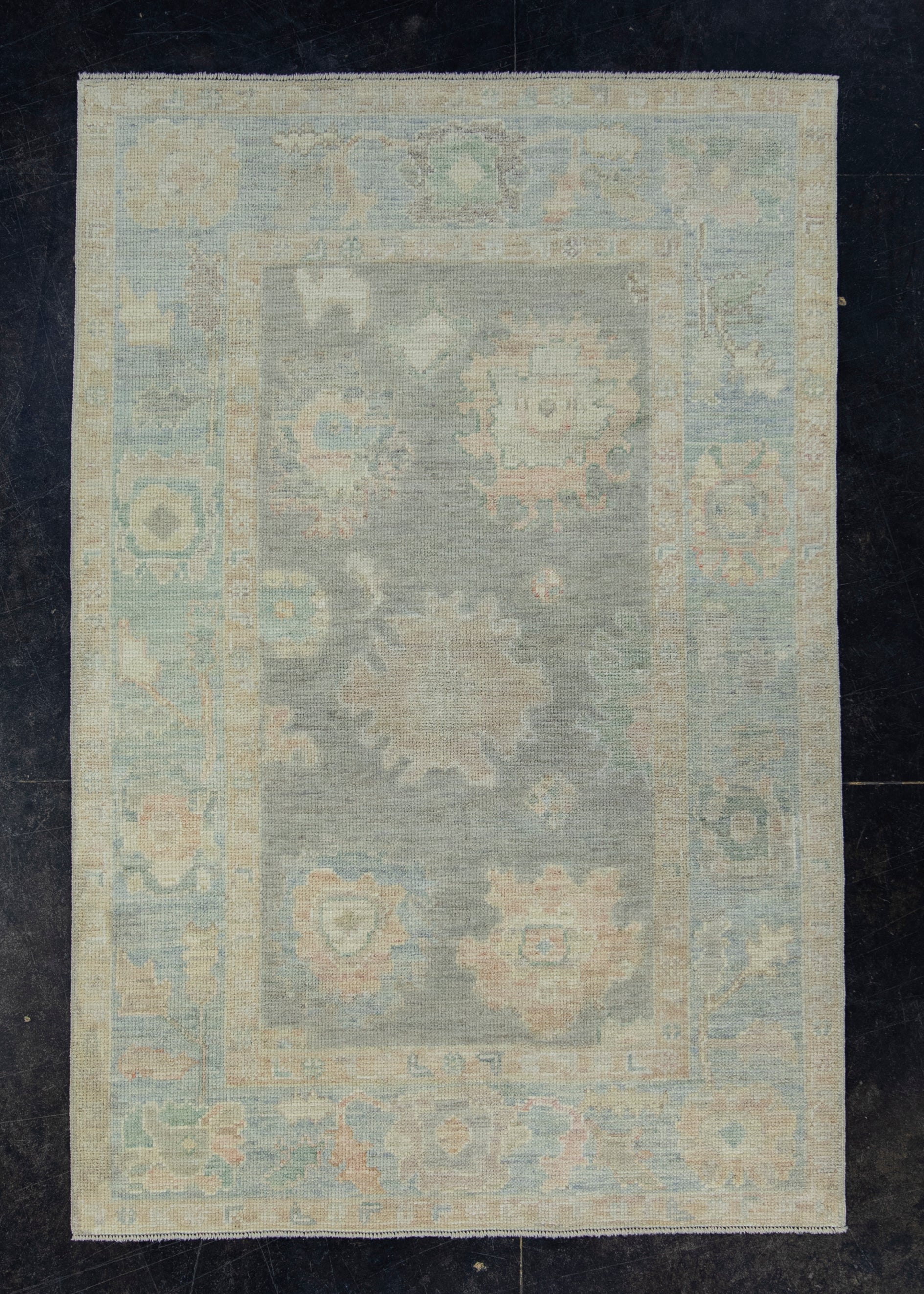 Turkish Oushak Rug 3'9" x 5'8" #17347
