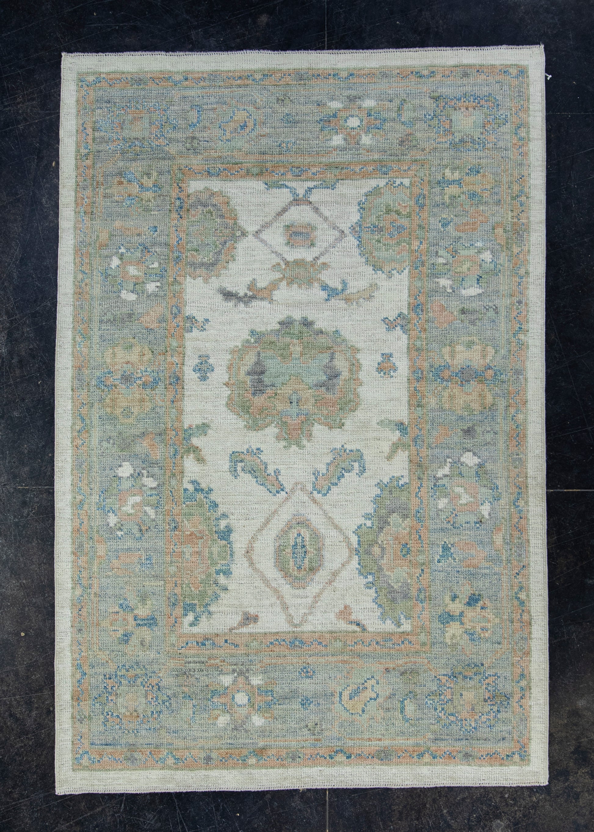 Turkish Oushak Rug 3'11" x 5'10" #17899