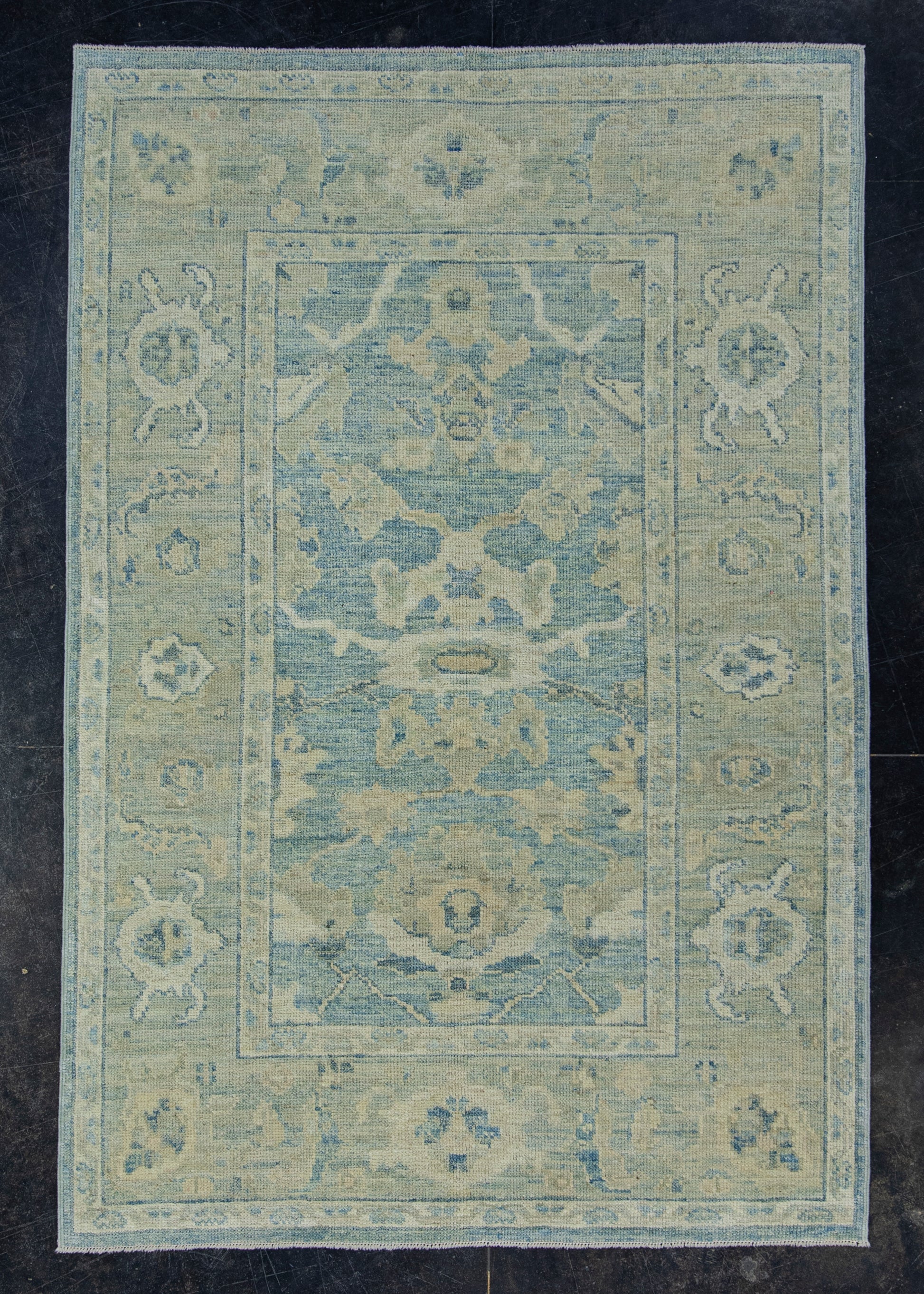 Turkish Oushak Rug 4'2" x 6'2" #17898