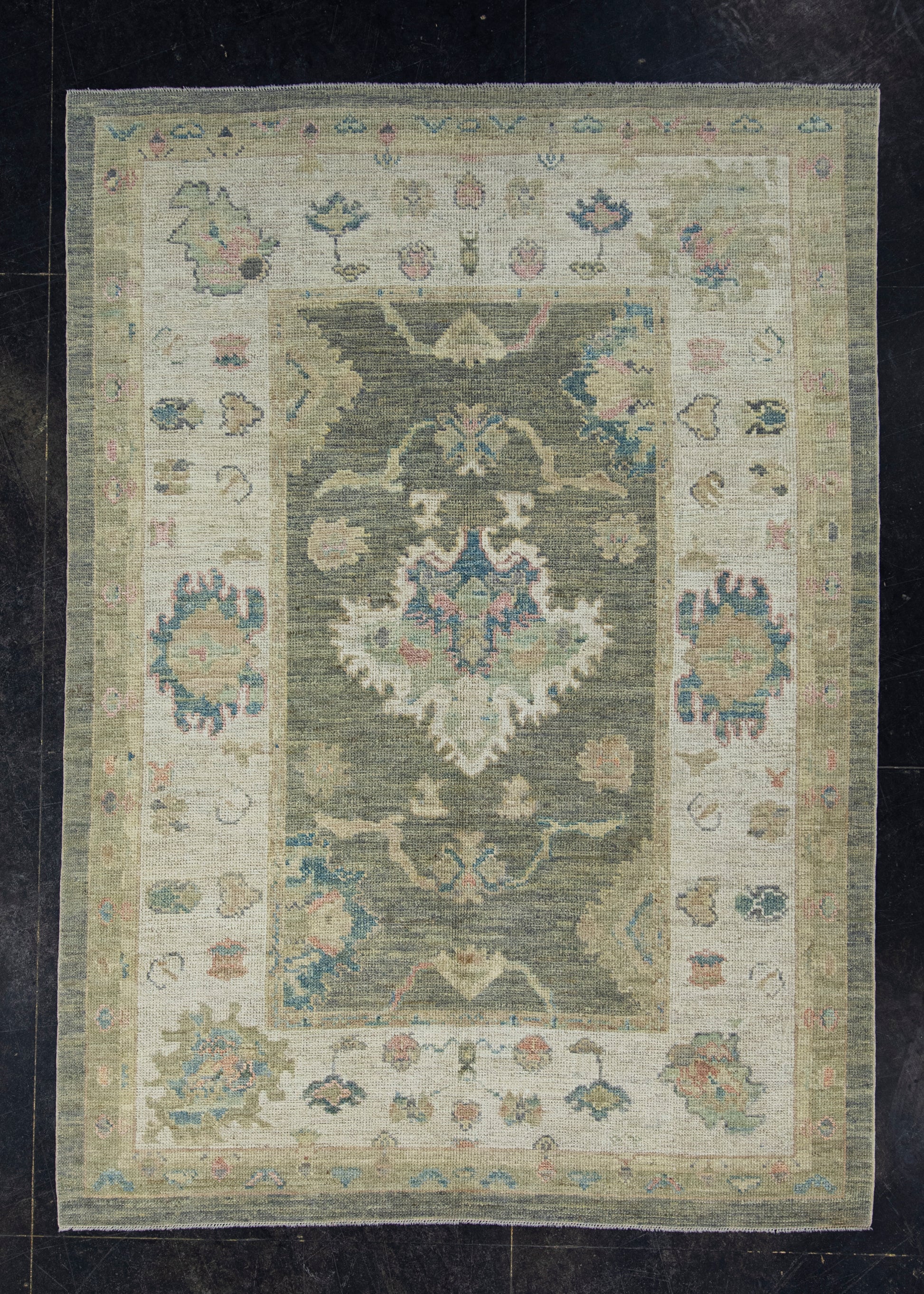Turkish Oushak Rug 5'1" x 7'1" #17935