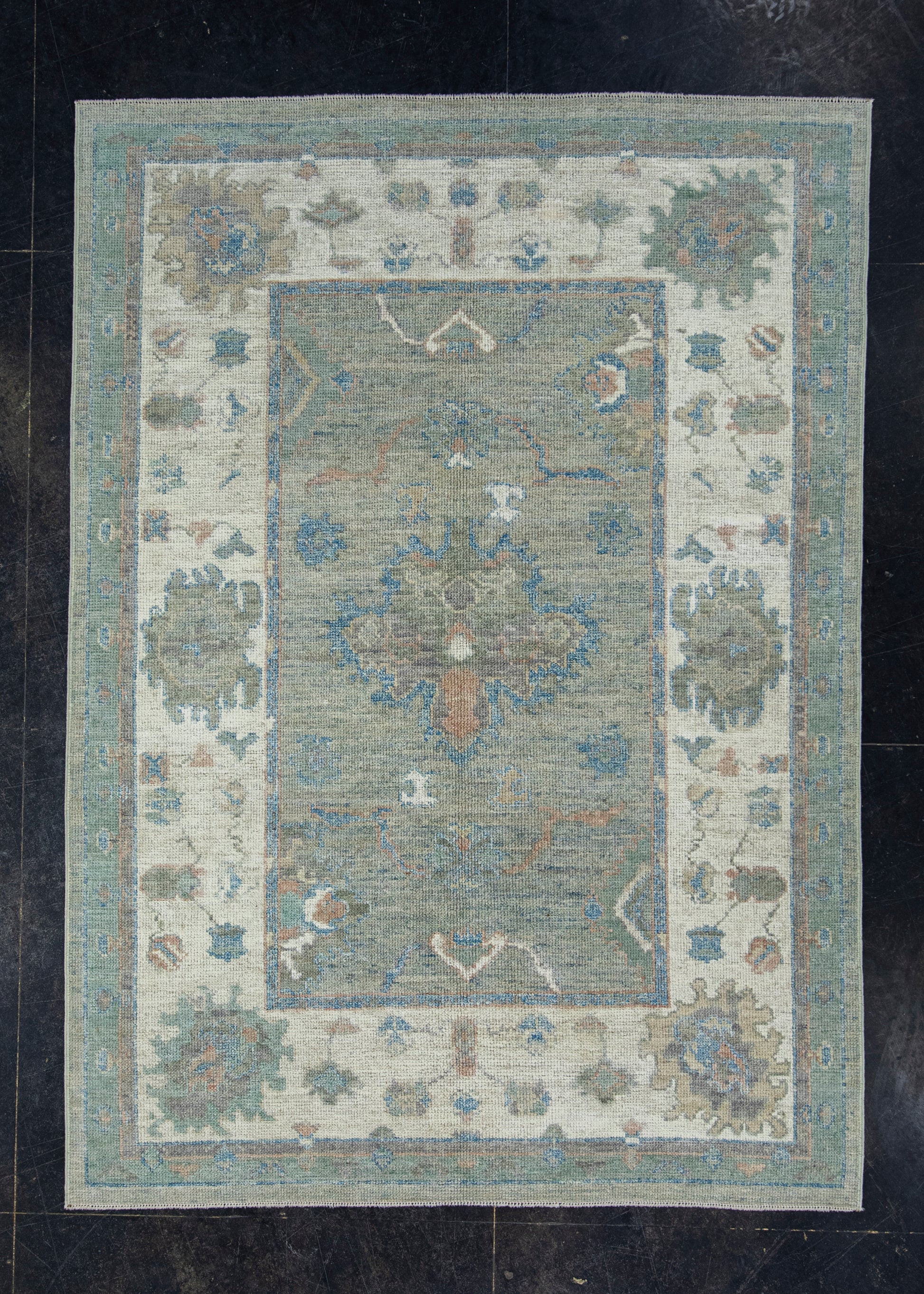 Turkish Oushak Rug 5' x 6'11" #17885
