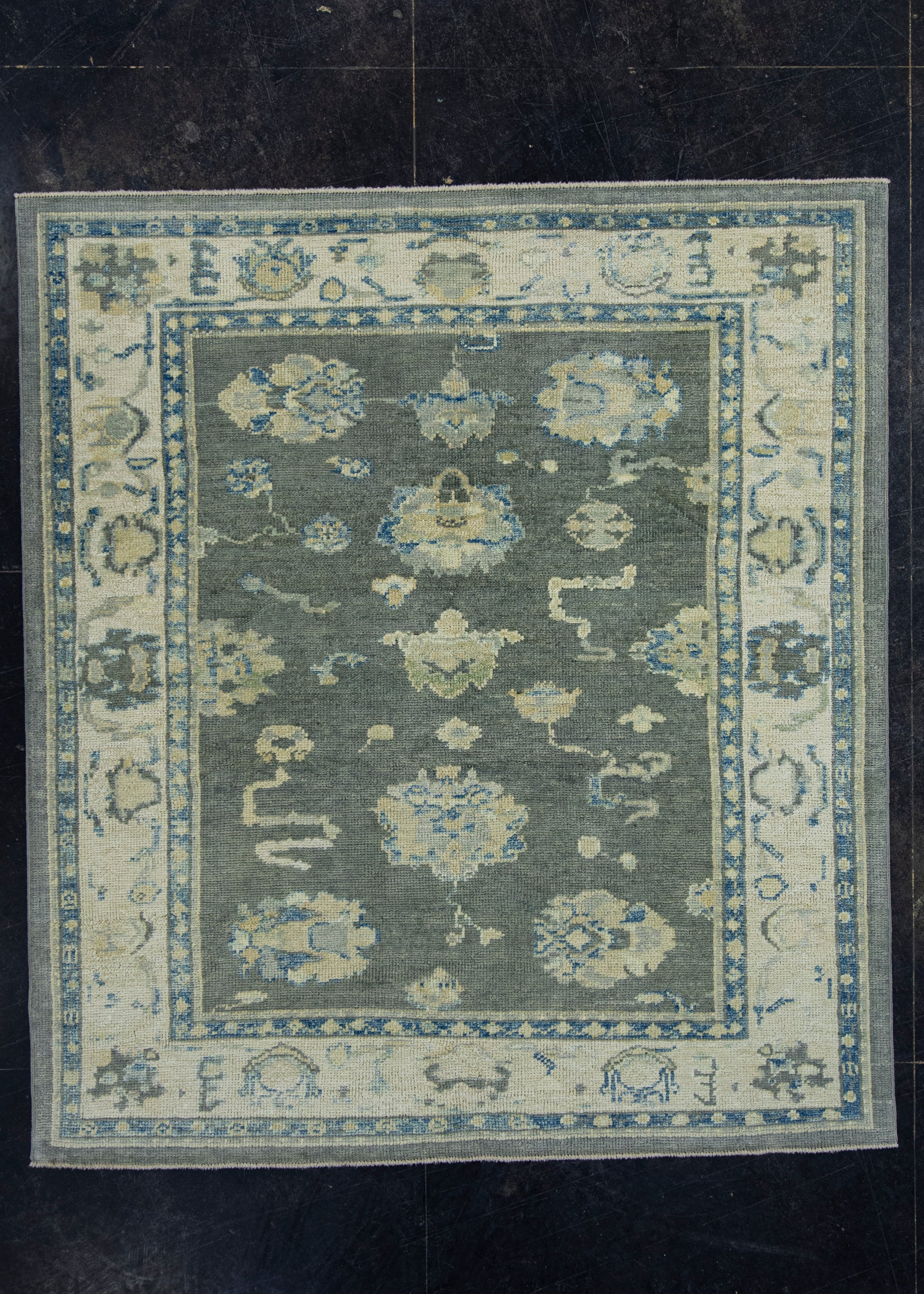 Turkish Oushak Square Rug 5'3" x 5'10" #17042