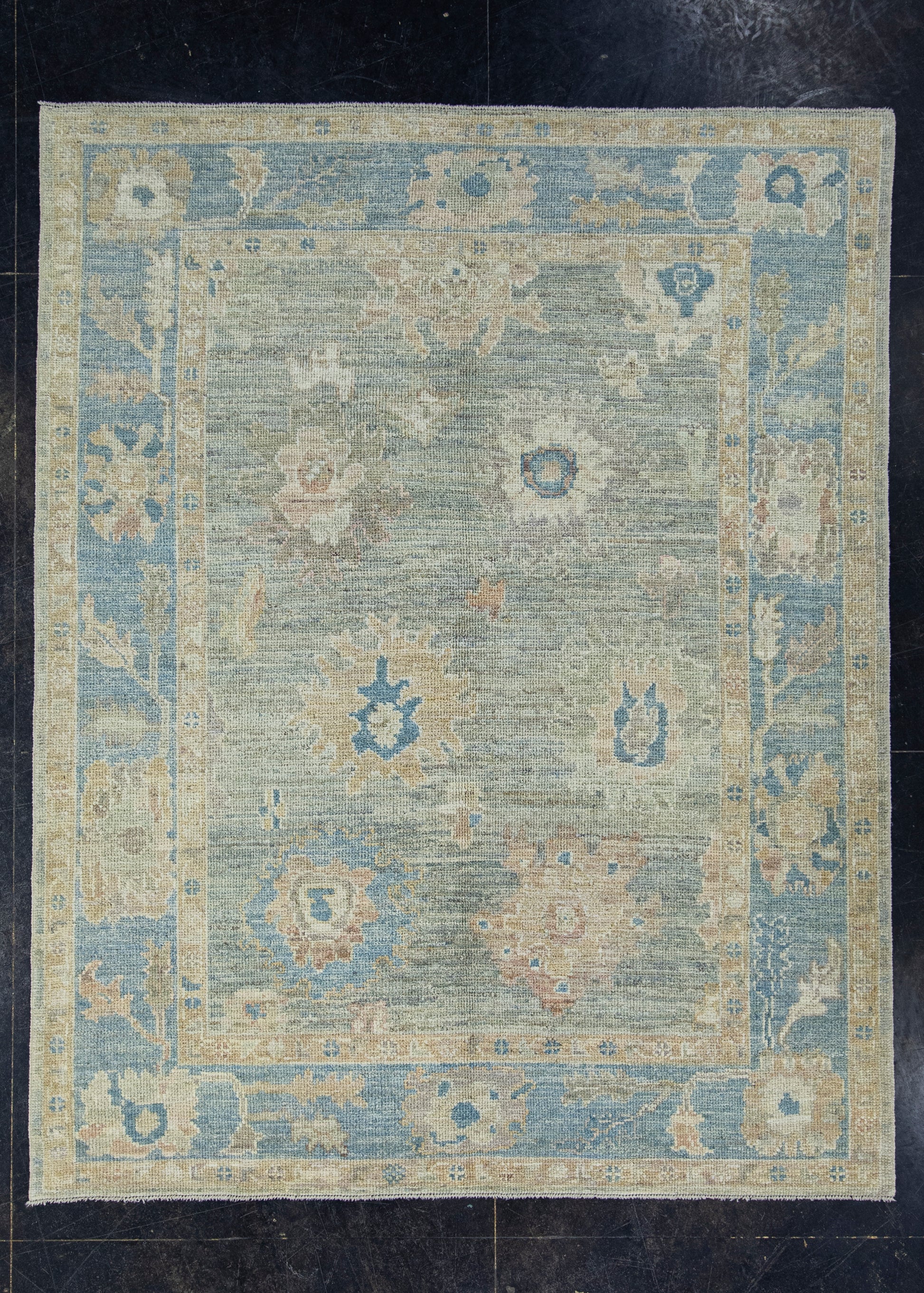 Turkish Oushak Rug 5'4" x 6'9" #17243