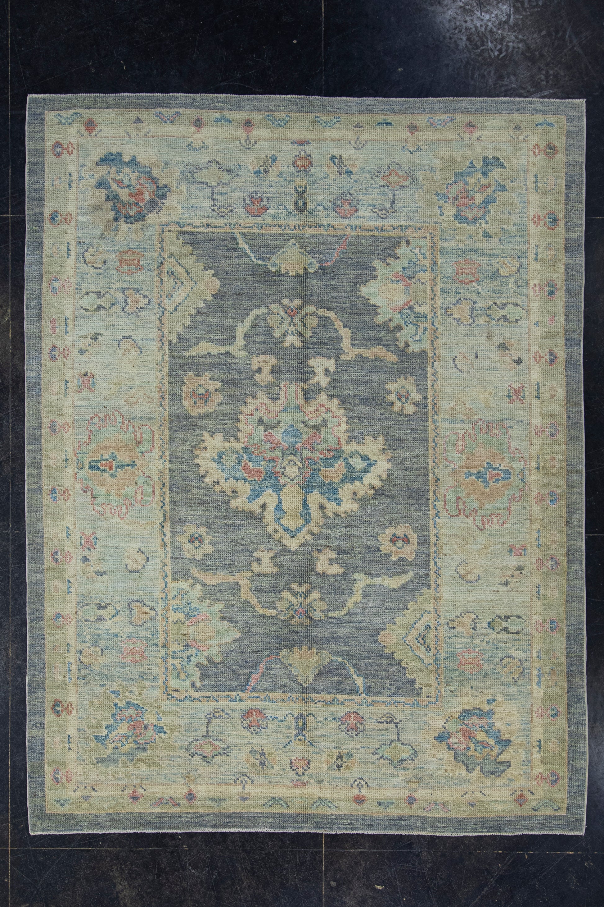 Turkish Oushak Rug 5'3" x 6'11" #17870