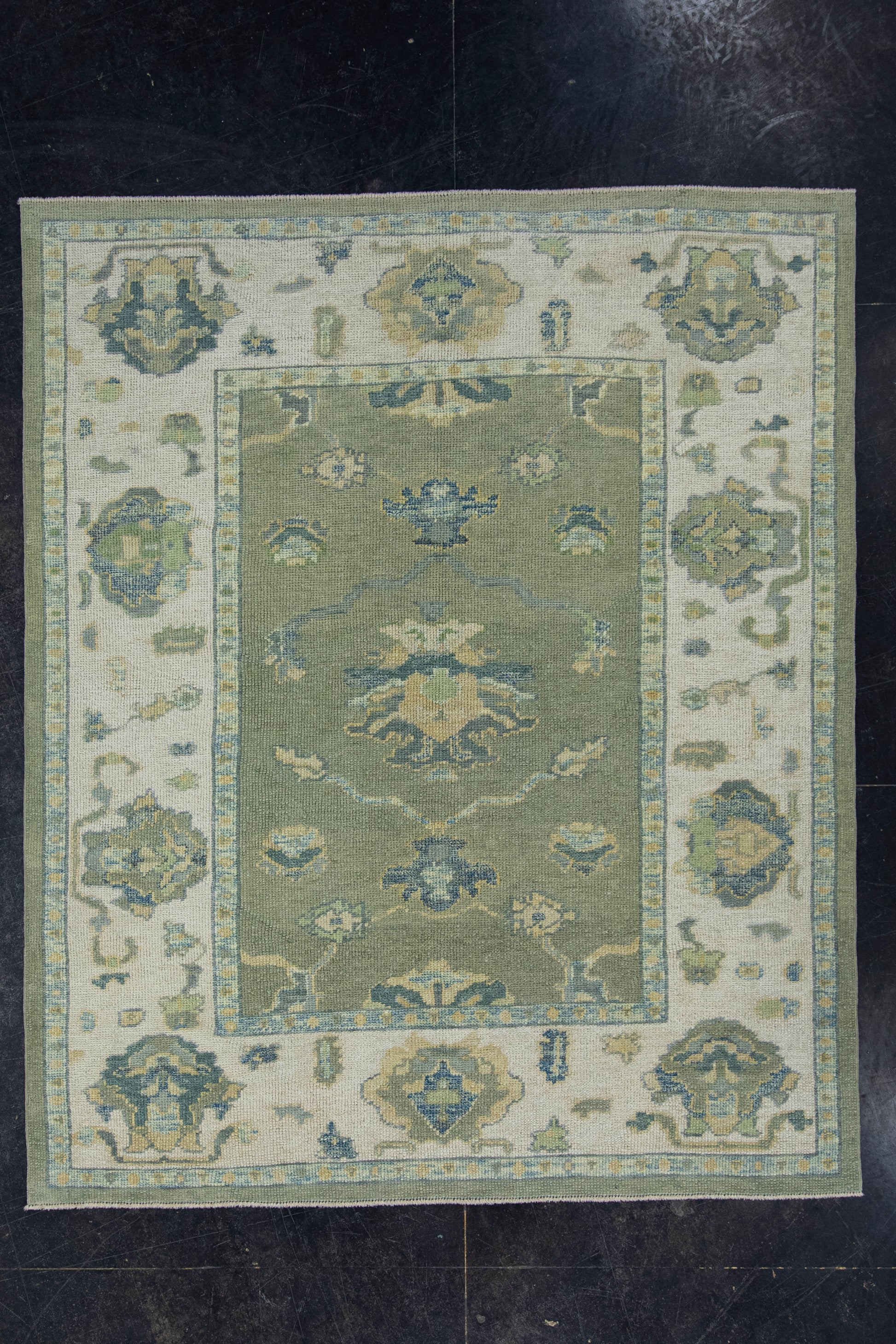Turkish Oushak Rug 5'2" x 6'3" #17585