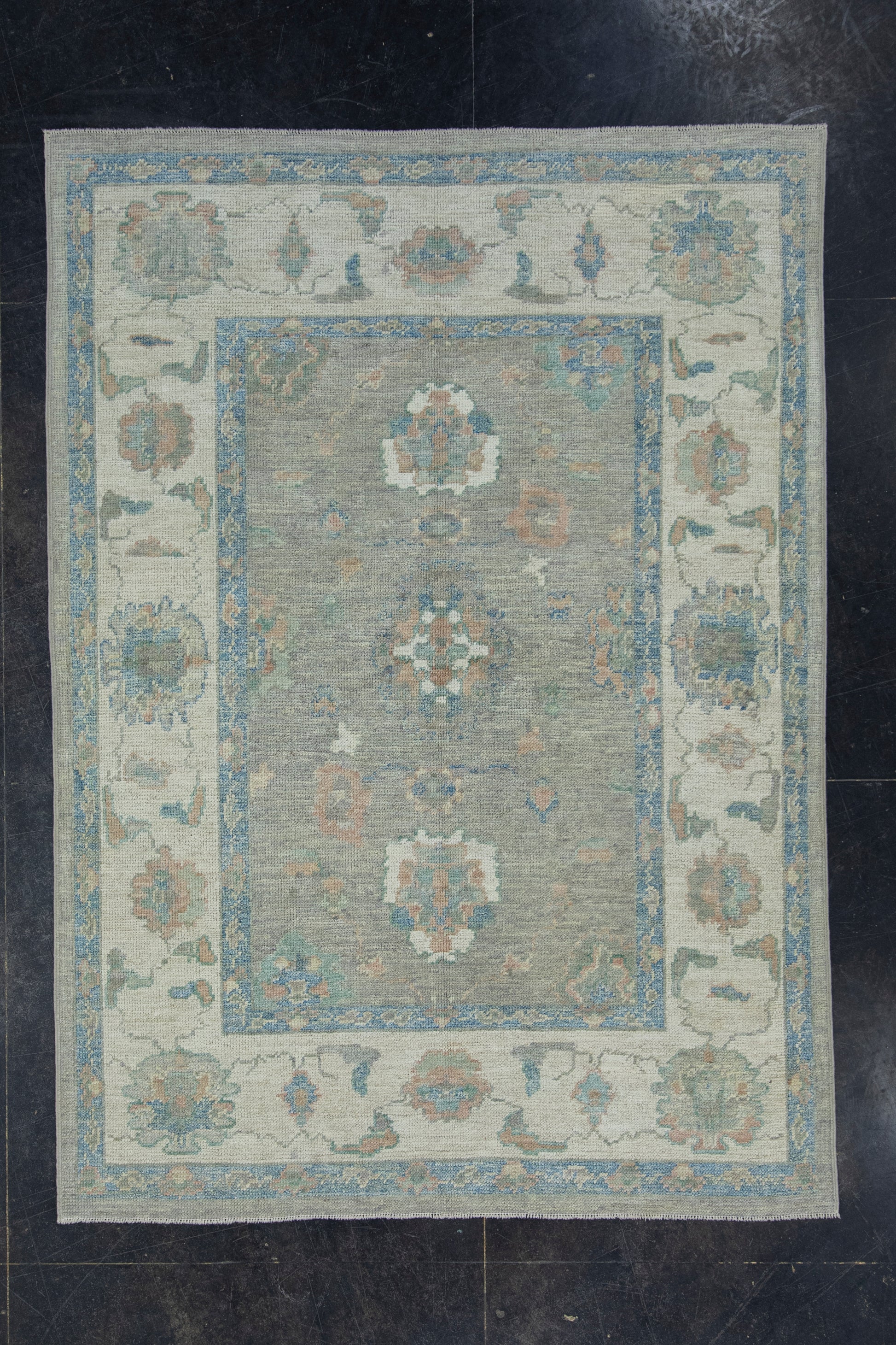 Turkish Oushak Rug 4'10" x 6'9" #17928