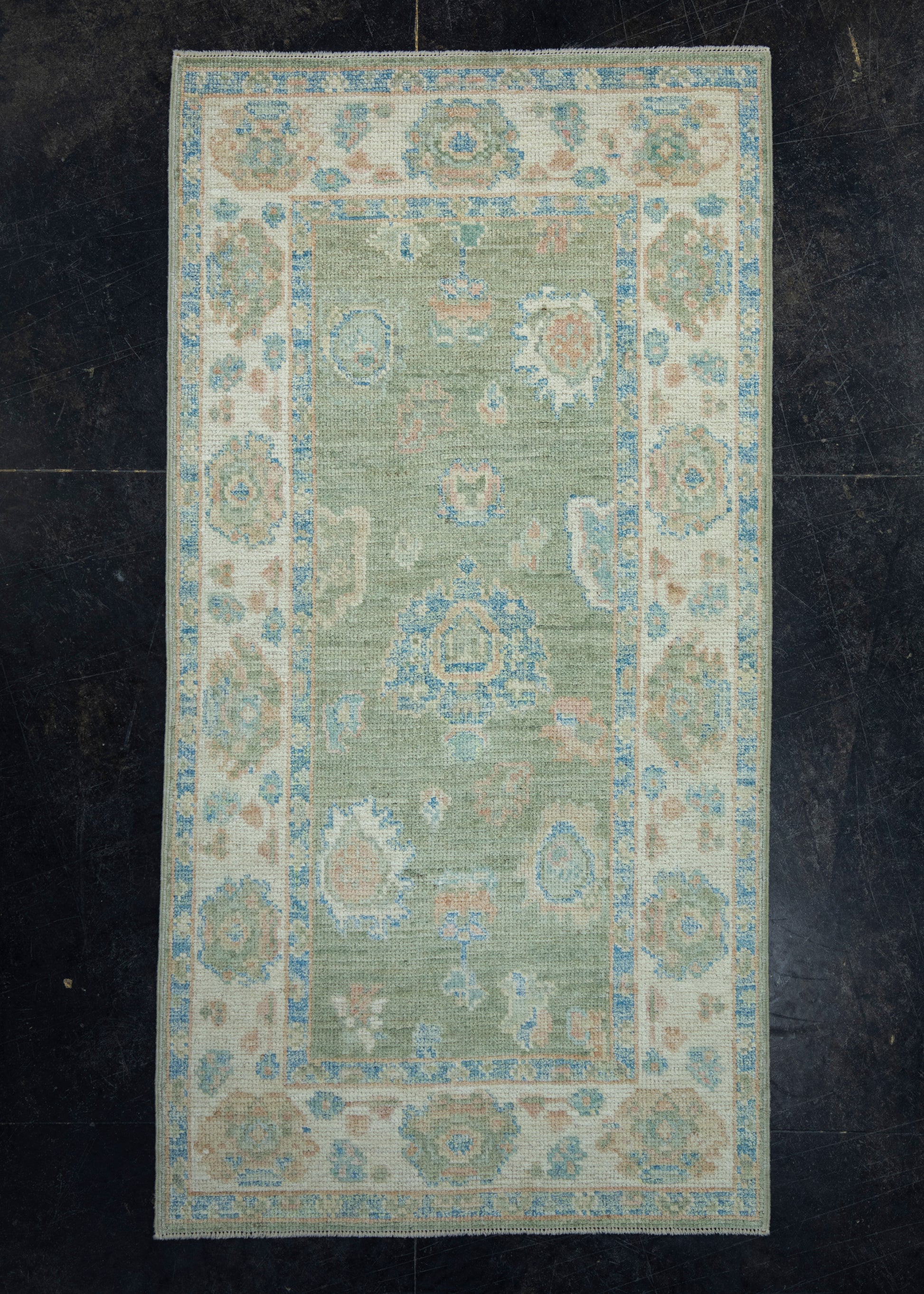 Turkish Oushak Rug 2'10" x 5'5" #17825