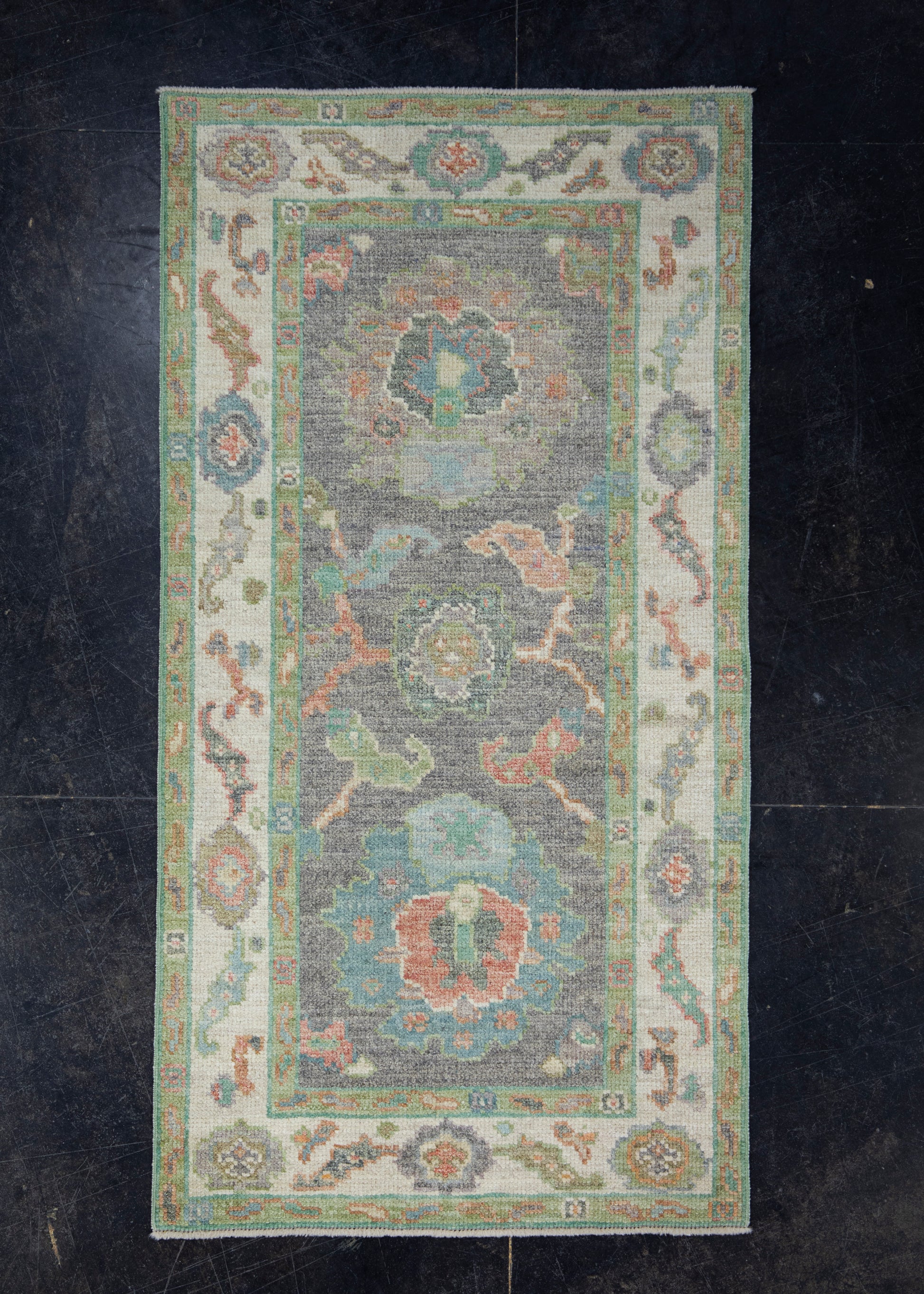 Turkish Oushak Rug 2'8" x 5'1" #17469