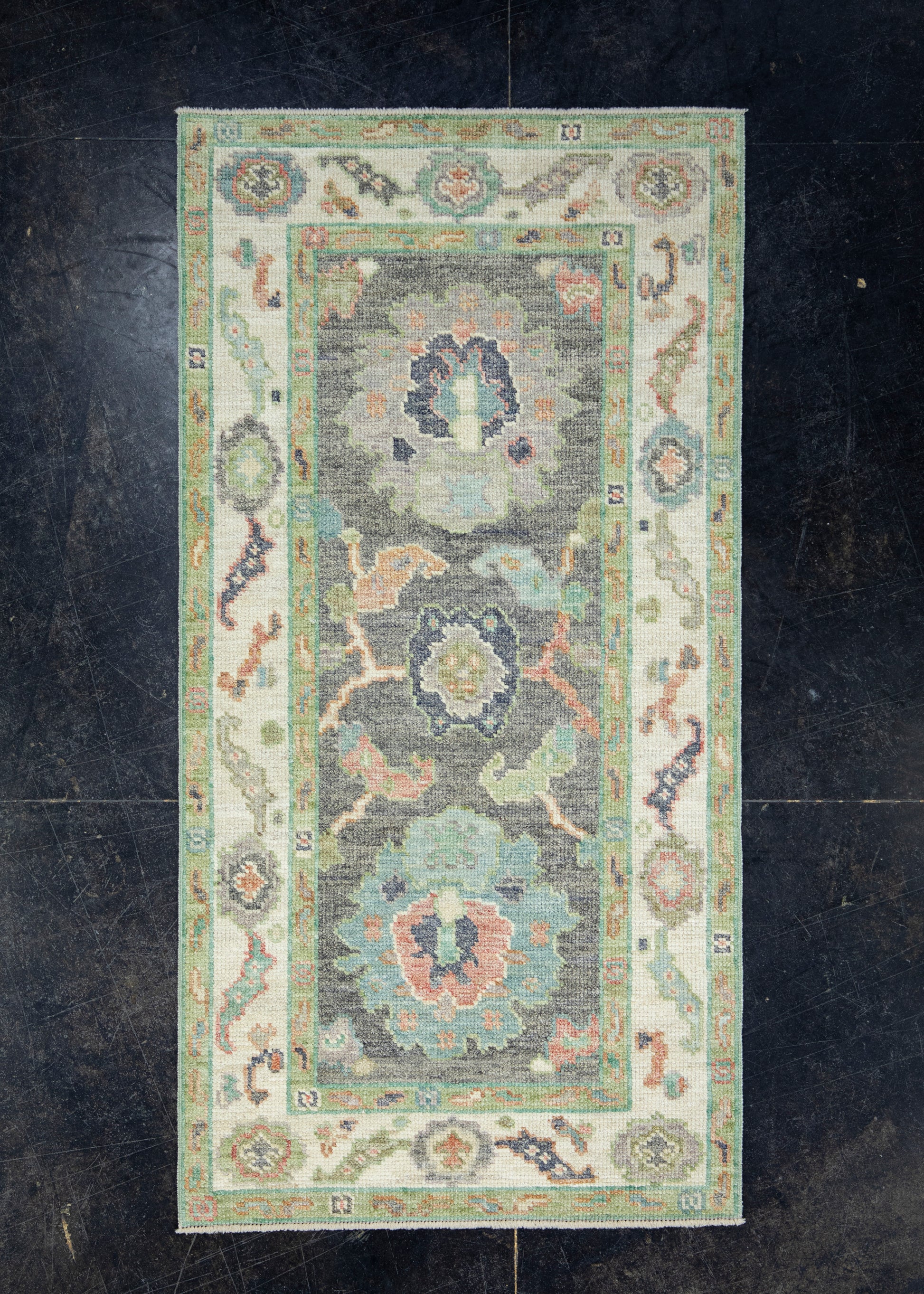 Turkish Oushak Rug 2'7" x 5'2" #17402