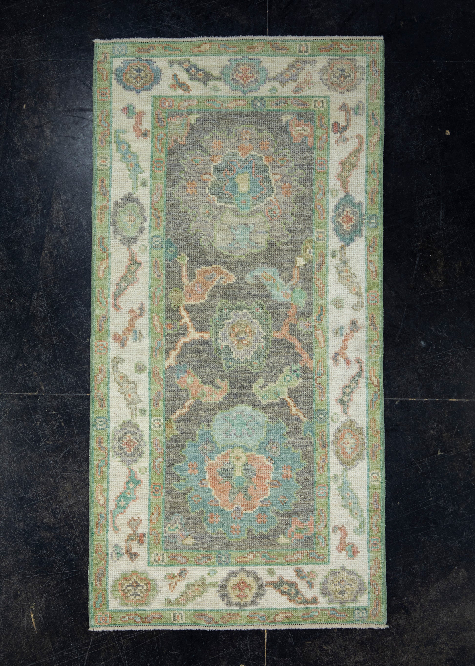Turkish Oushak Rug 2'7" x 5'2" #17470