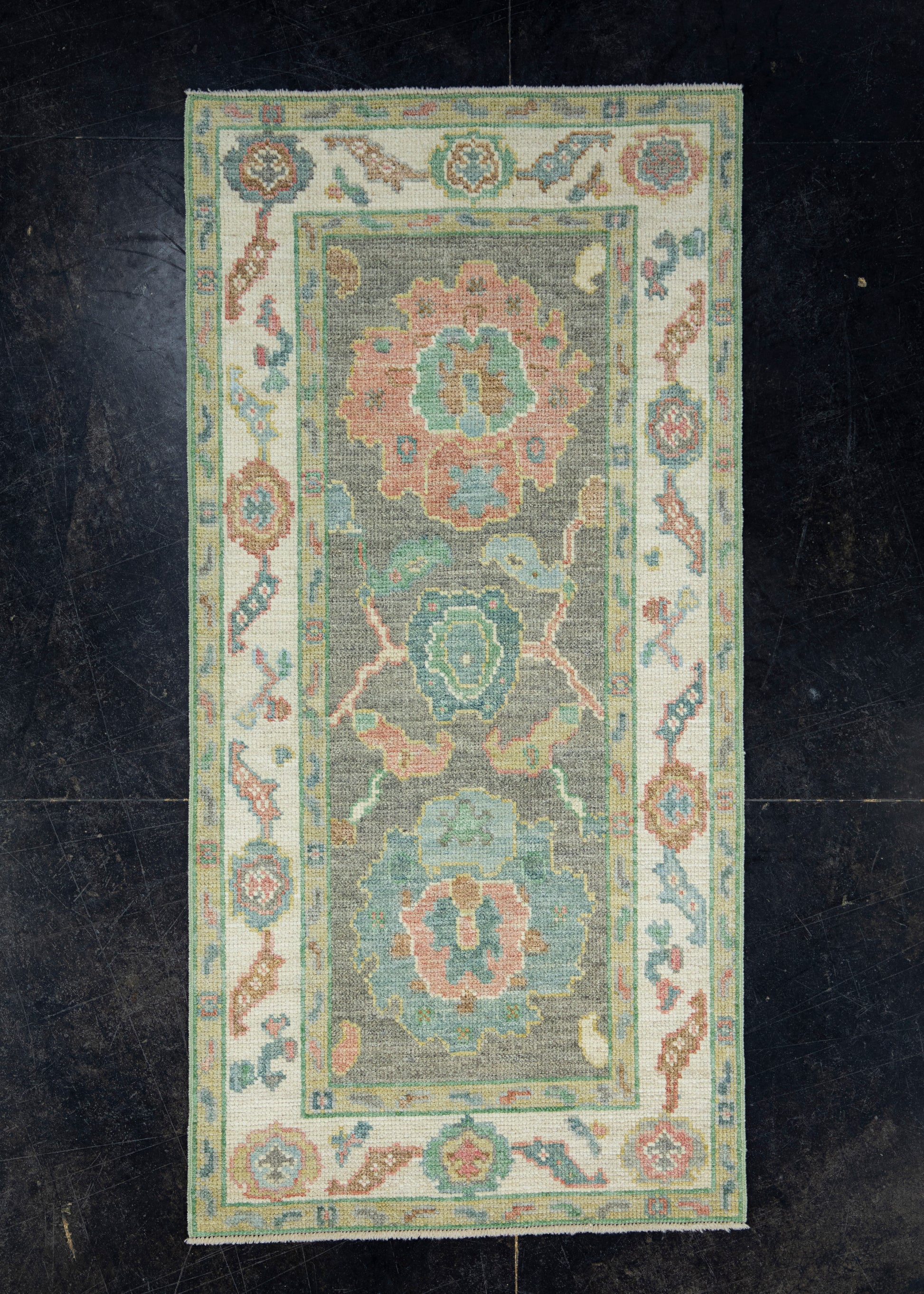 Turkish Oushak Rug 2'6" x 5'2" #17548