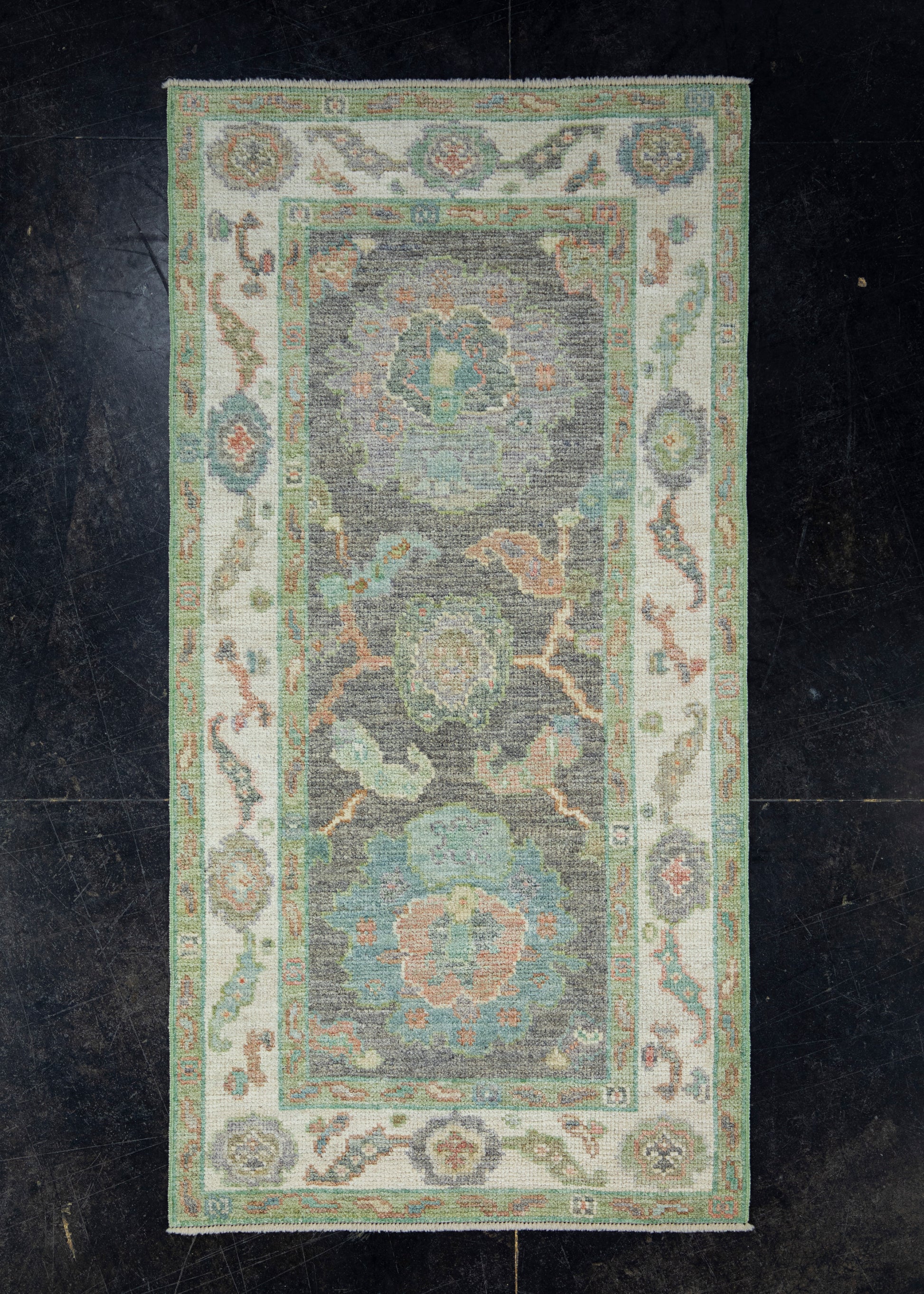 Turkish Oushak Rug 2'8" x 5'2" #17427