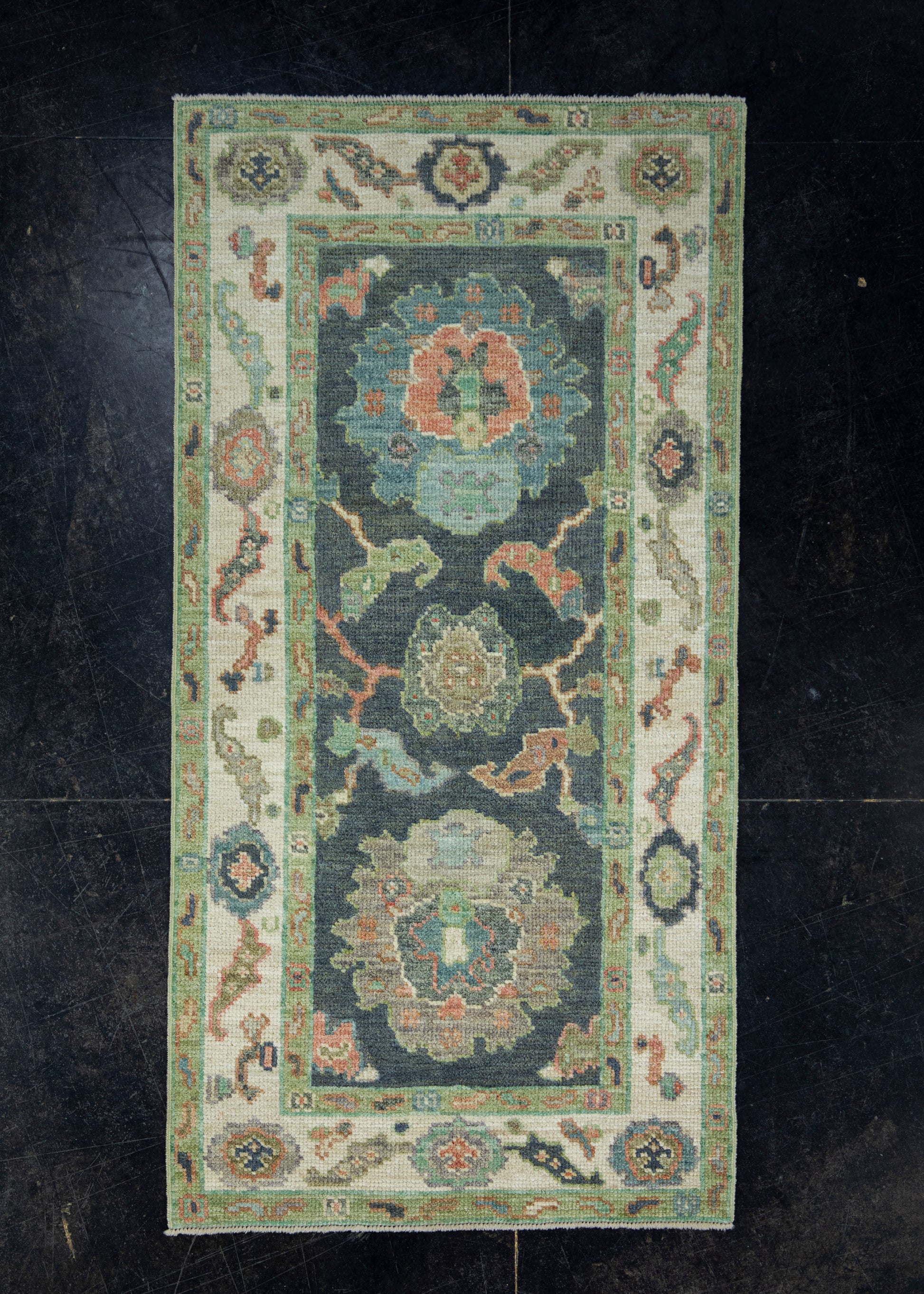 Turkish Oushak Rug 2'7" x 5'1" #17552