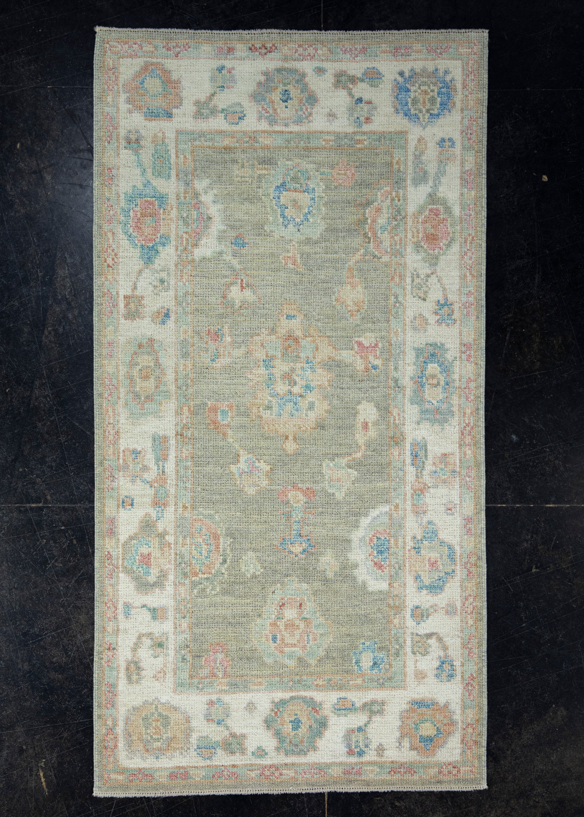Turkish Oushak Rug 2'10" x 5'5" #17936