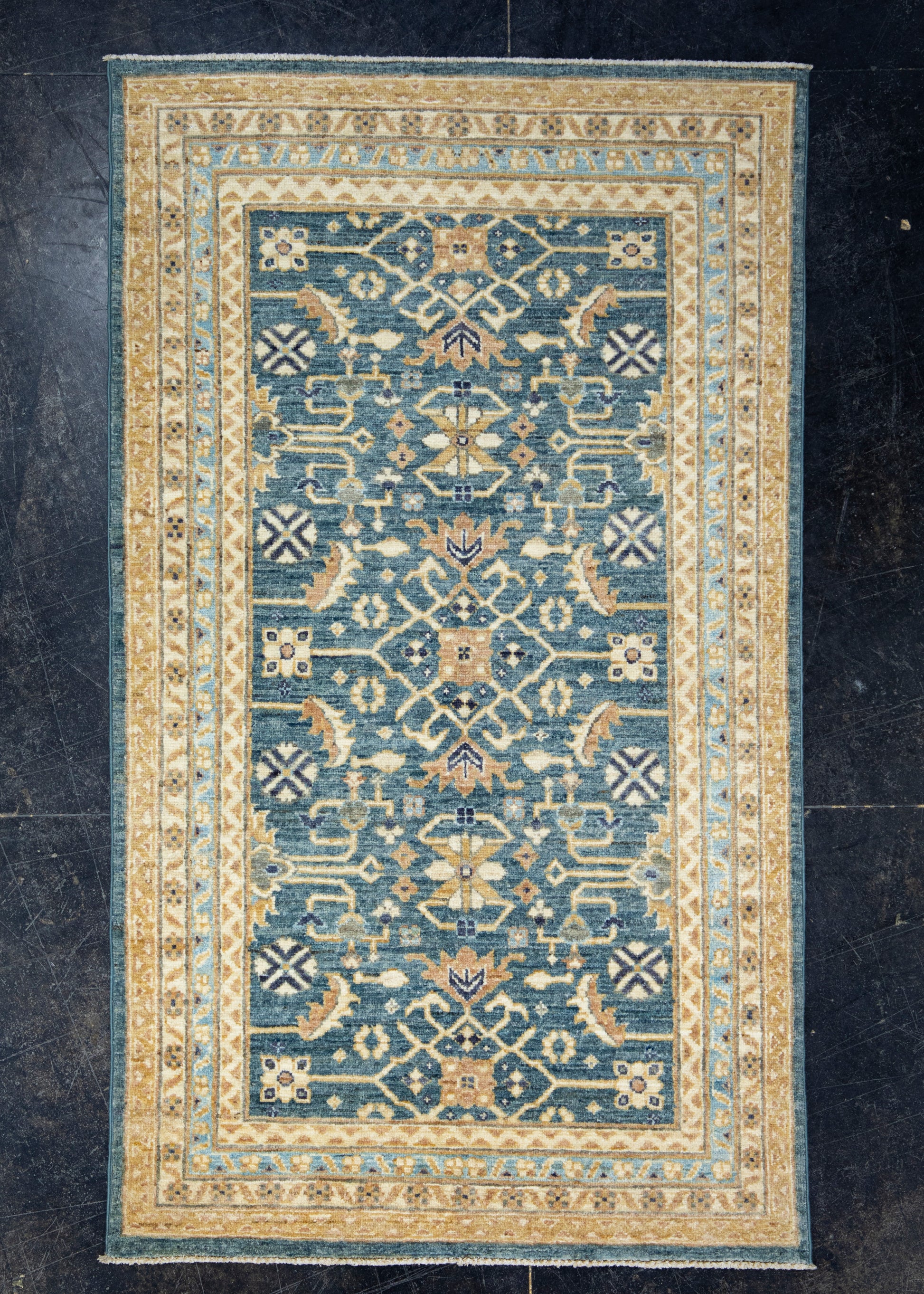 Handwoven Oushak Rug 2'10" x 4'11" #17473