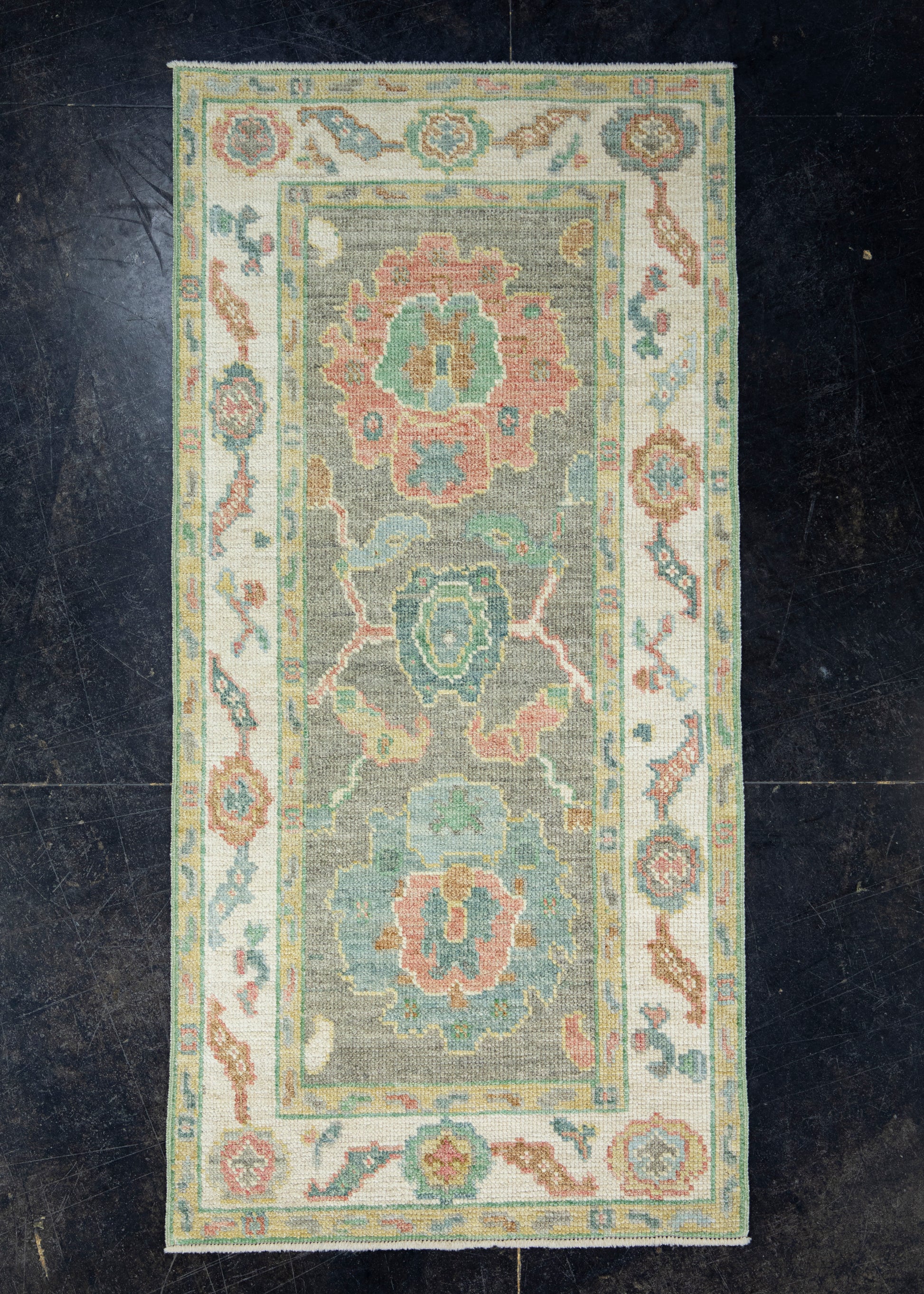 Turkish Oushak Rug 2'6" x 5'7" #17514