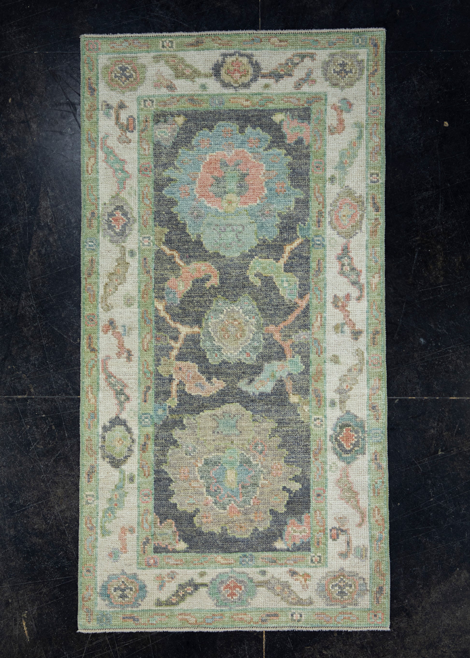 Turkish Oushak Rug 2'7" x 5'1" #17387