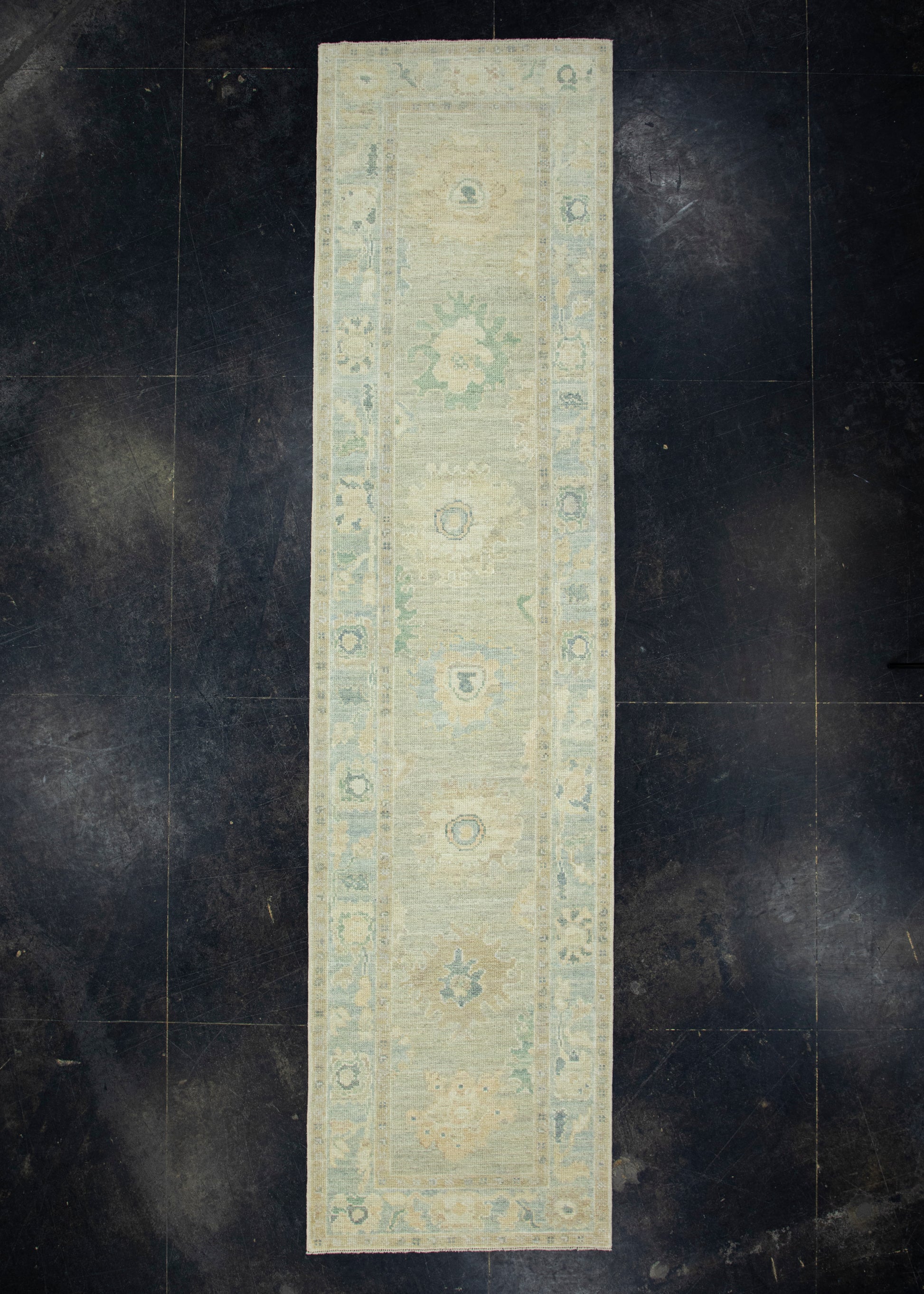Turkish Oushak Runner Rug 2'10" x 11'4" #17519
