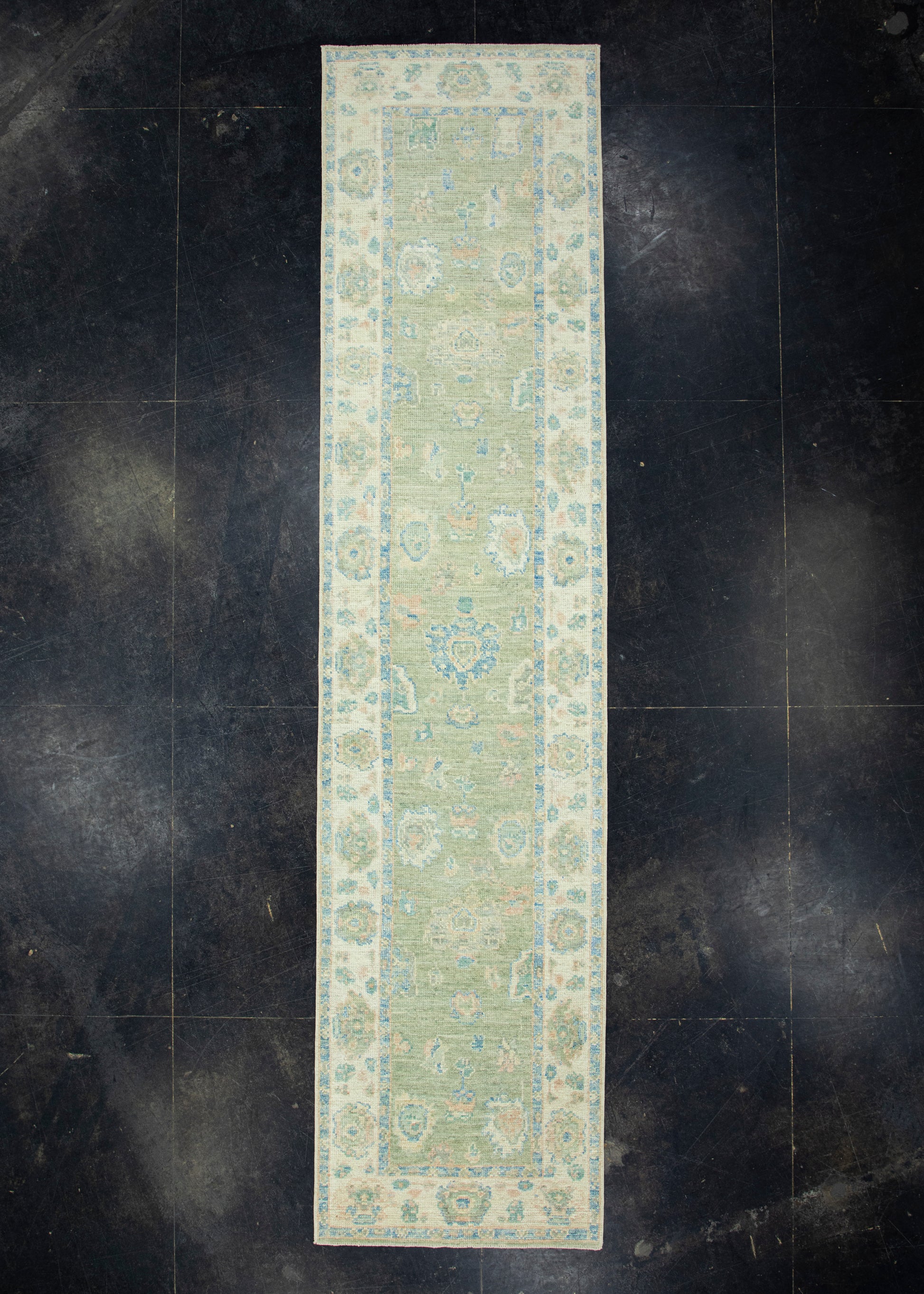 Turkish Oushak Runner Rug 2'9" x 11'9" #17791