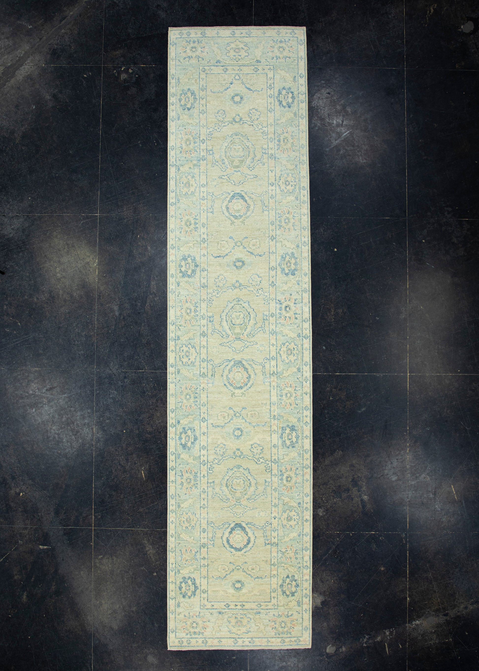 Turkish Oushak Runner Rug 2'9" x 12' #17704