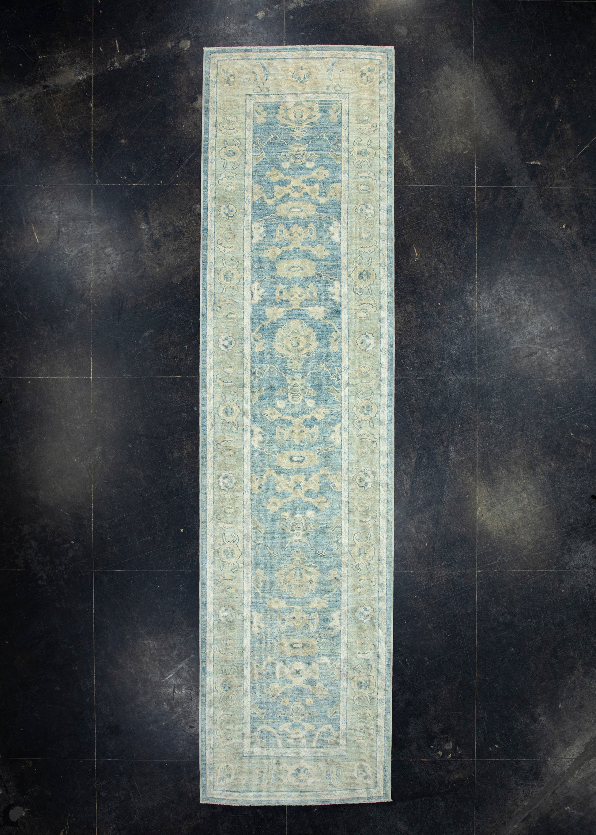 Turkish Oushak Runner Rug 3' x 11'10" #17814