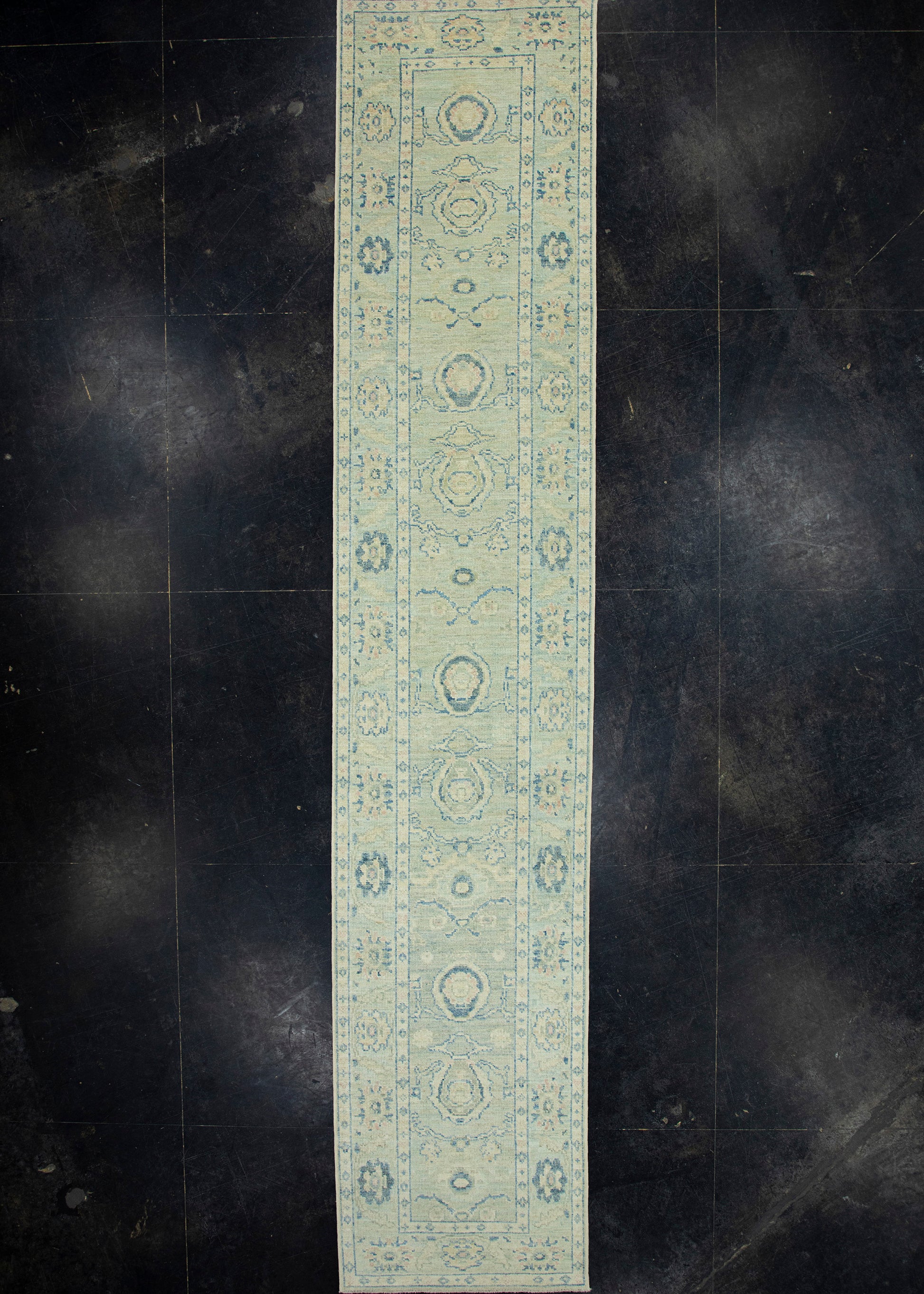 Turkish Oushak Runner Rug 2'10" x 14'4" #17877