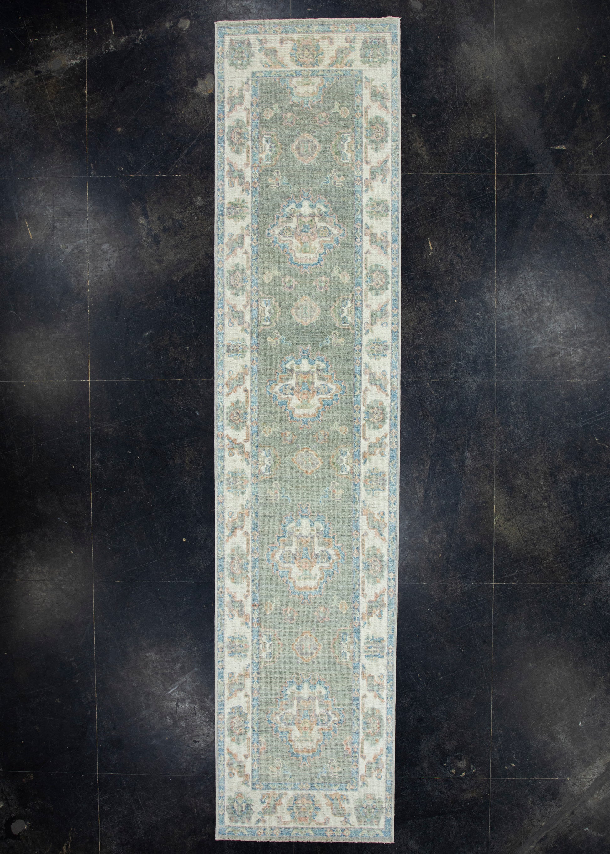 Turkish Oushak Runner Rug 2'9" x 12'3" #17904