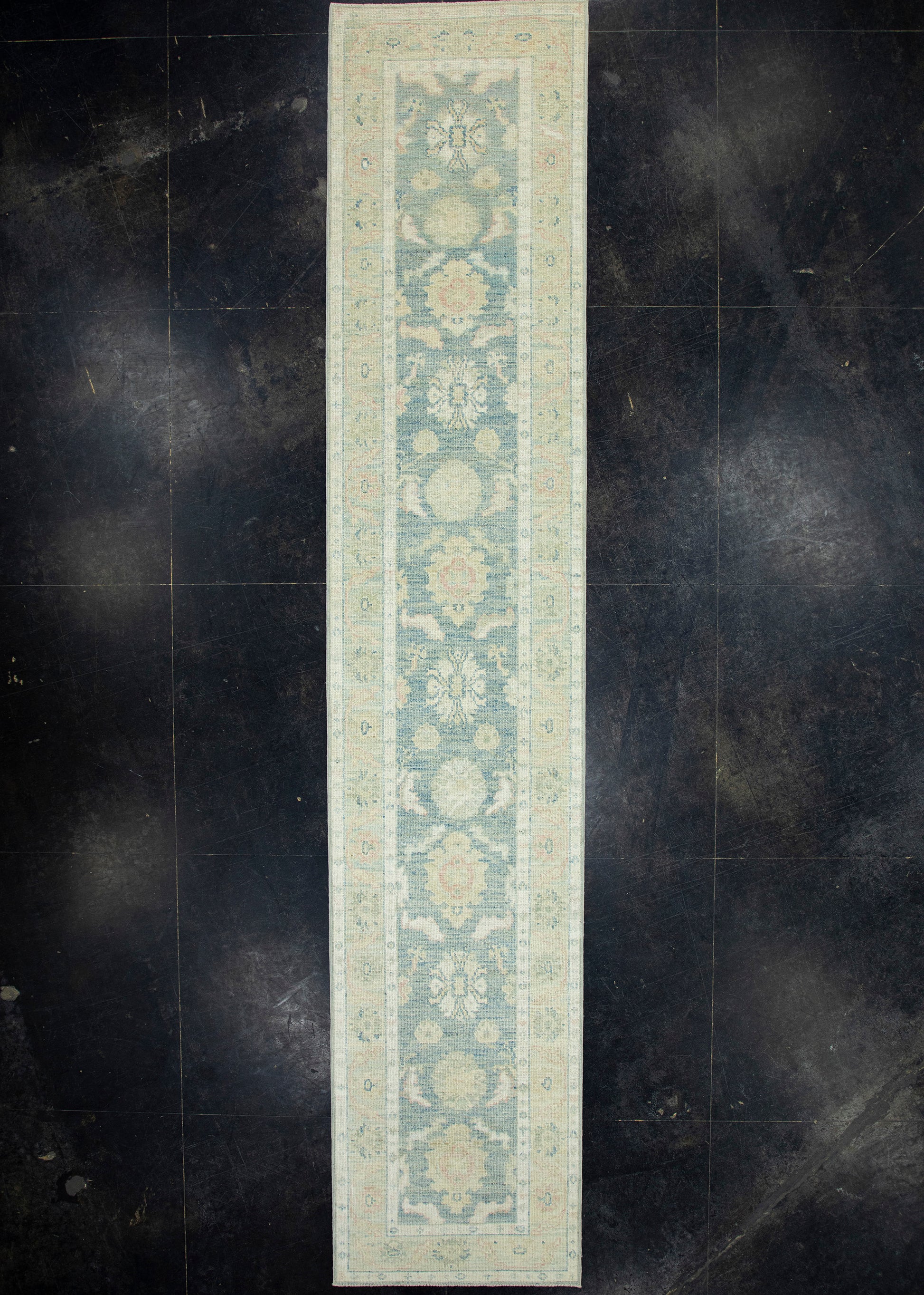 Turkish Oushak Runner Rug 2'10" x 14'3" #17809
