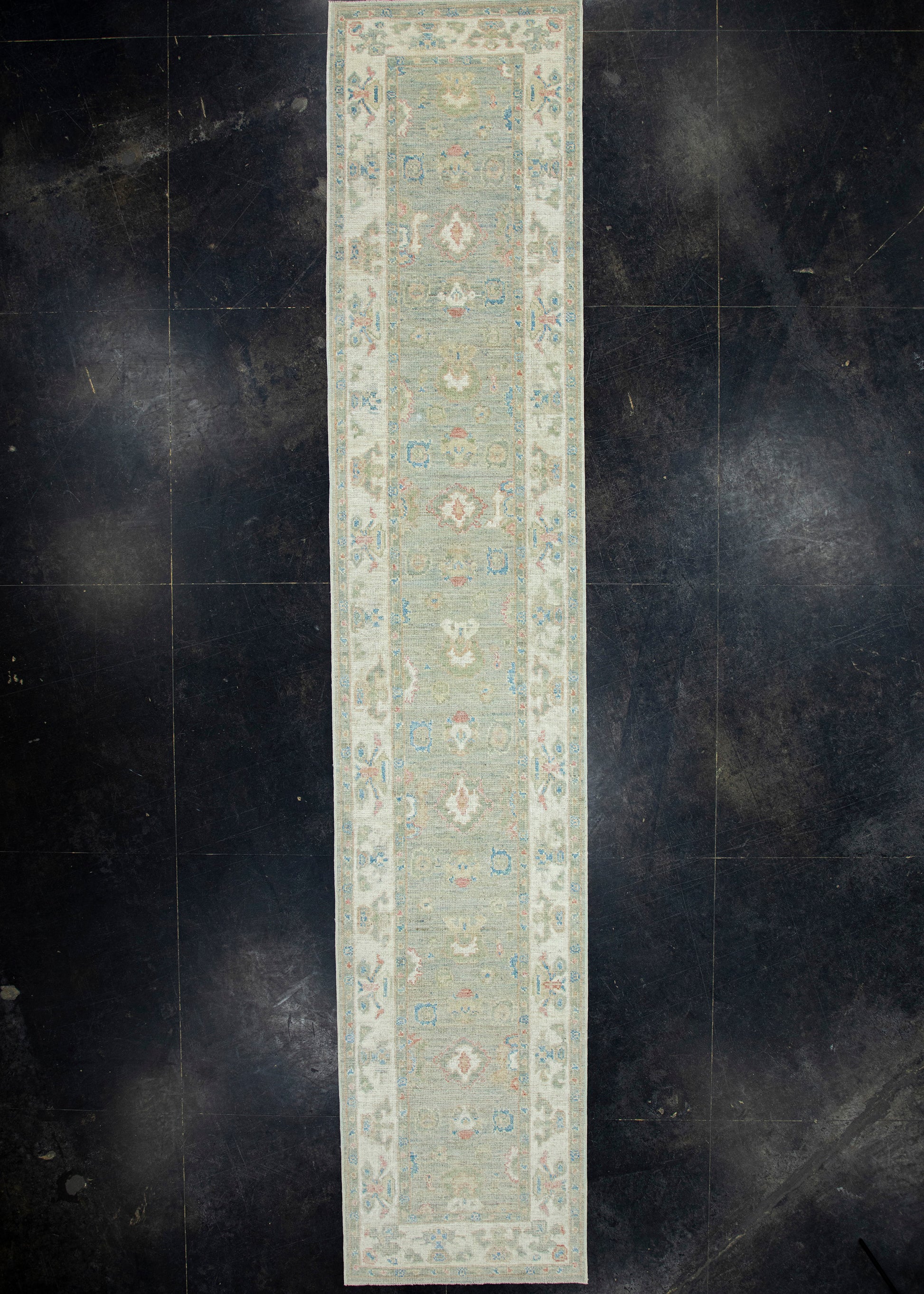 Turkish Oushak Runner Rug 2'9" x 14'3" #17912