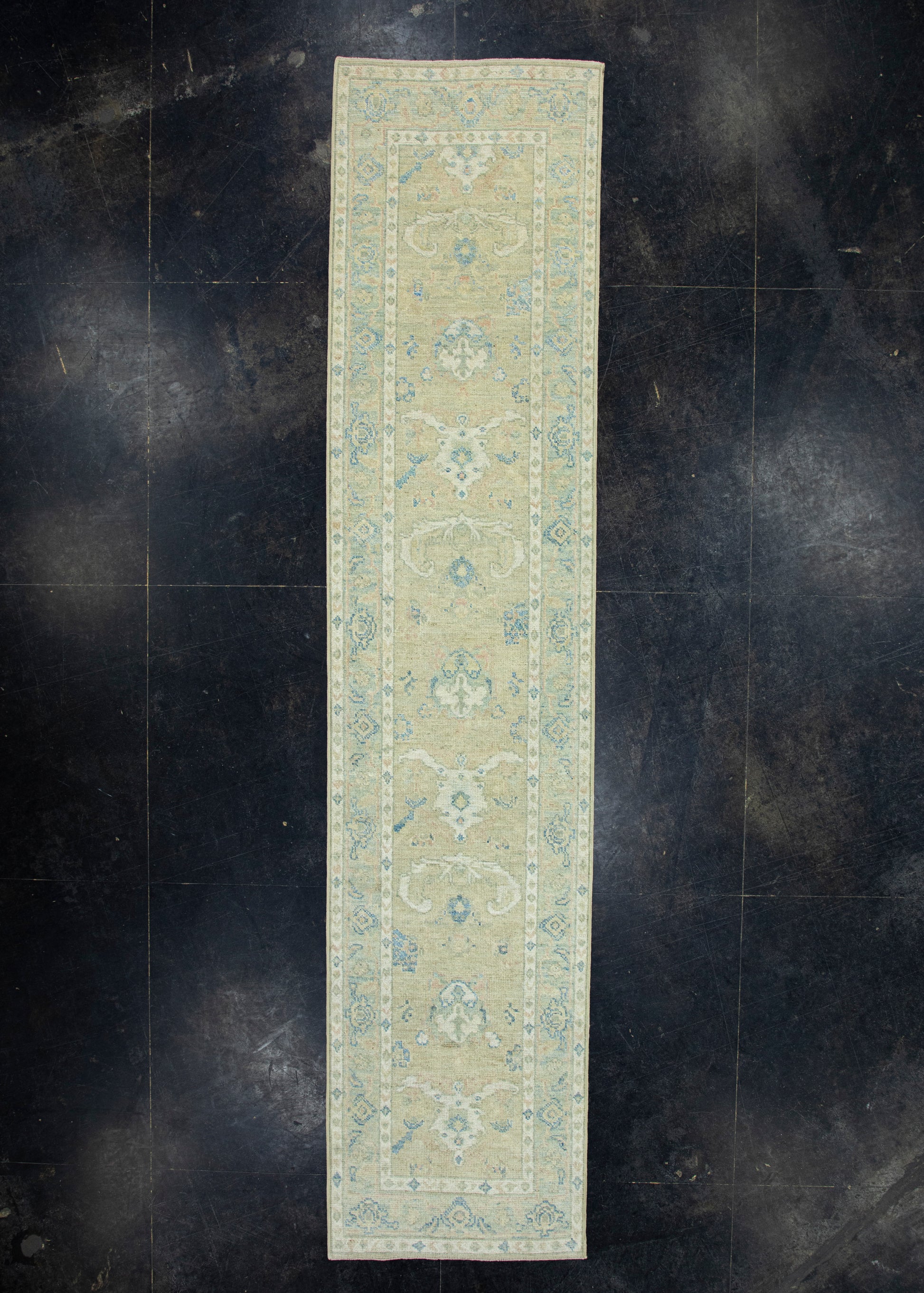 Turkish Oushak Runner Rug 2'8" x 12' #17866