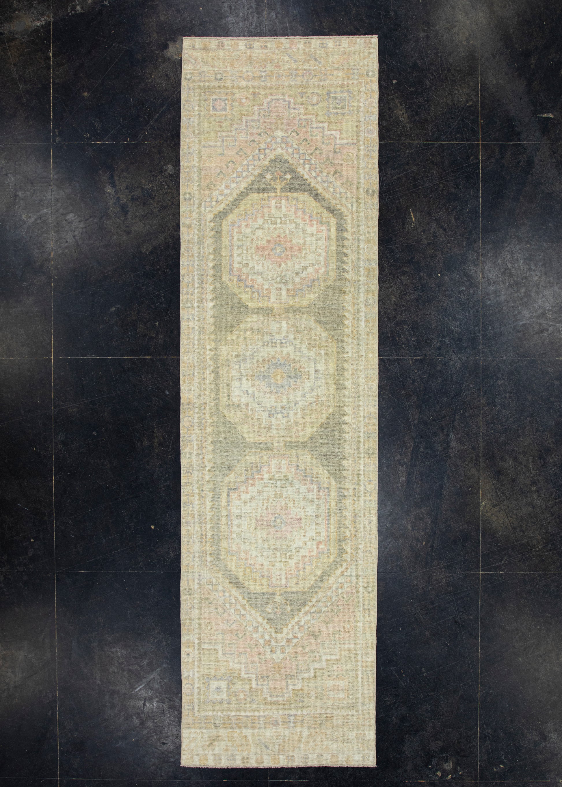 Turkish Oushak Runner Rug 2'9" x 10'3" #17496