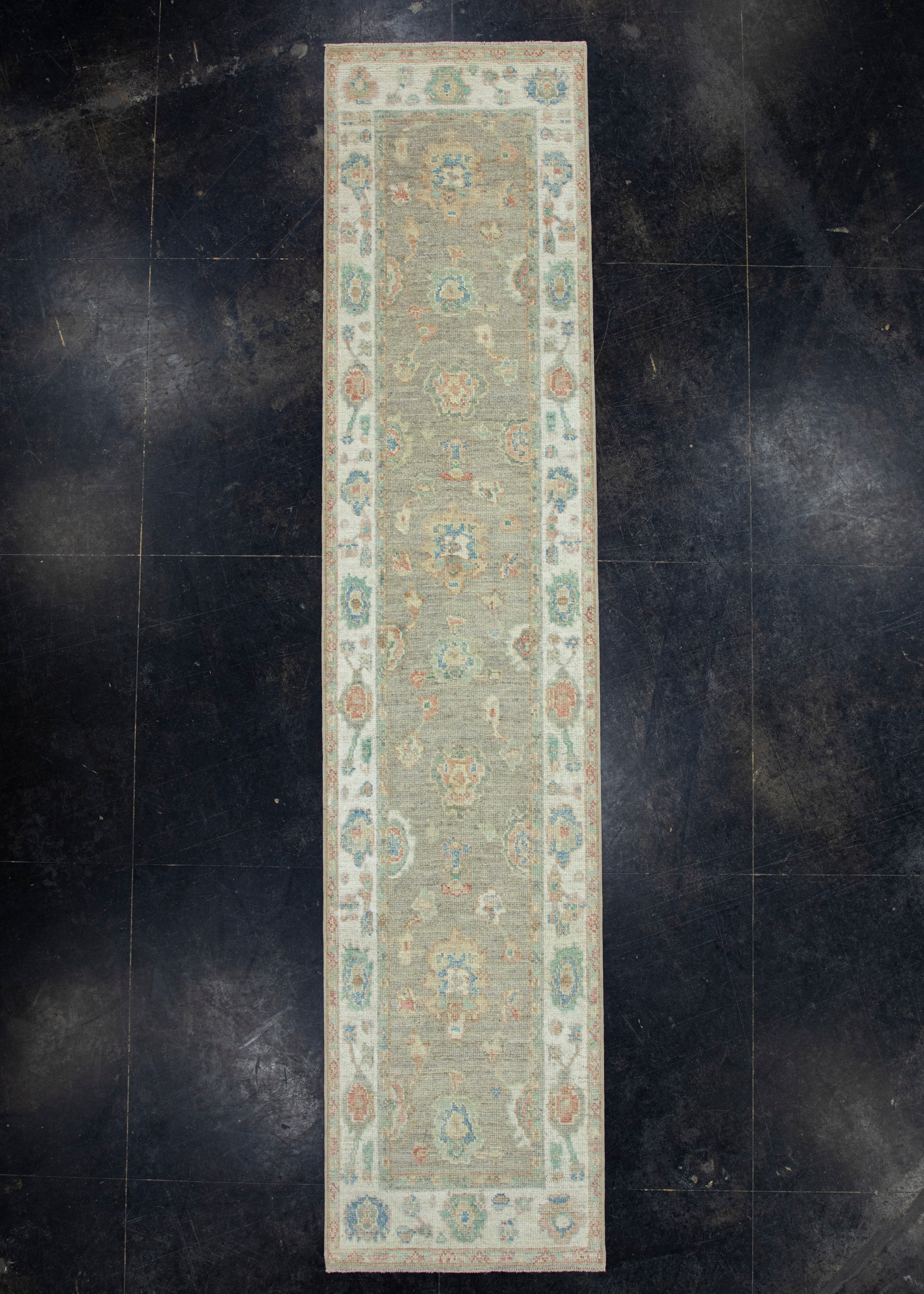 Turkish Oushak Runner Rug 2'8" x 12'1" #17840