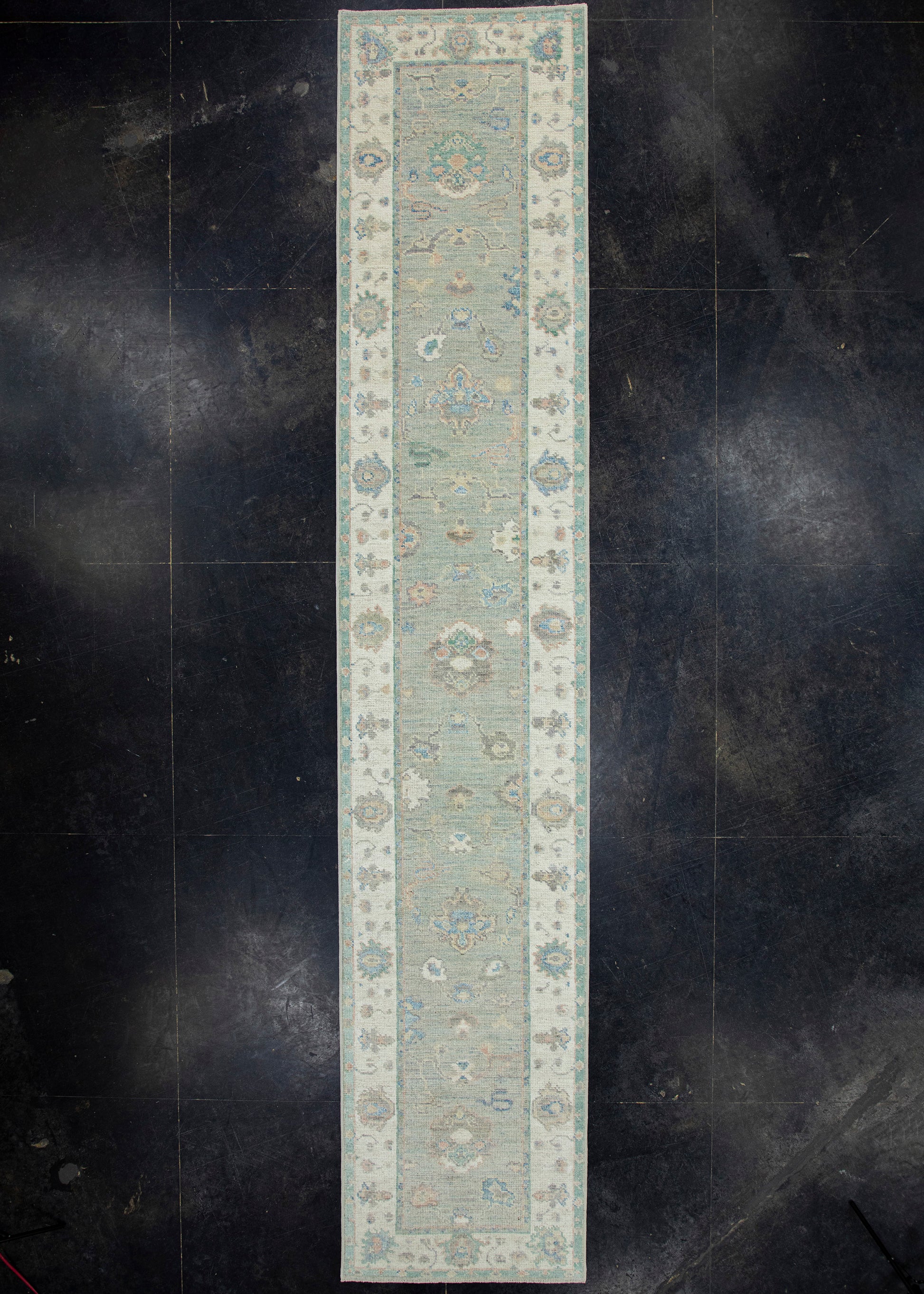 Turkish Oushak Runner Rug 2'10" x 14'2" #17940