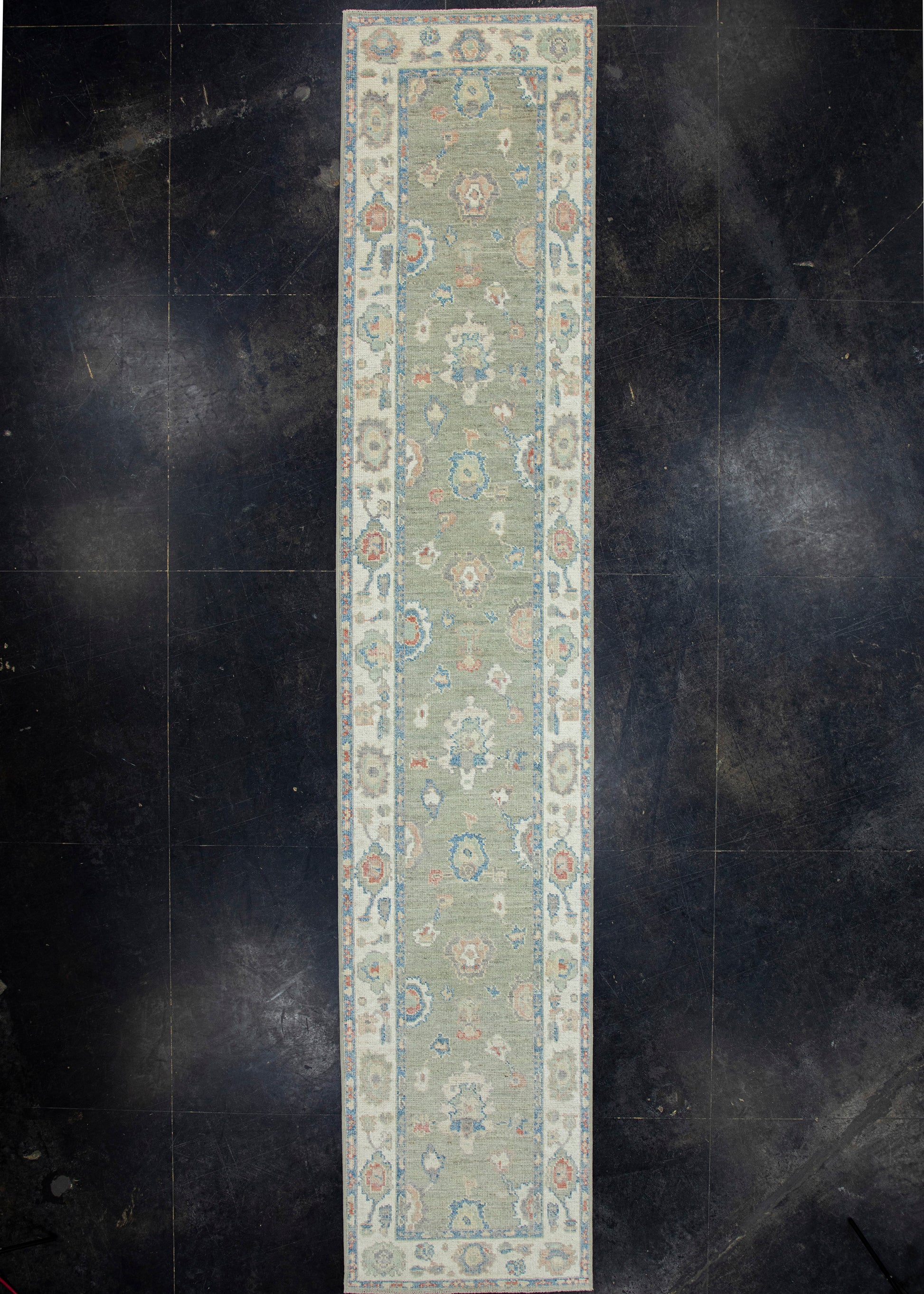 Turkish Oushak Runner Rug 2'9" x 14'1" #17706