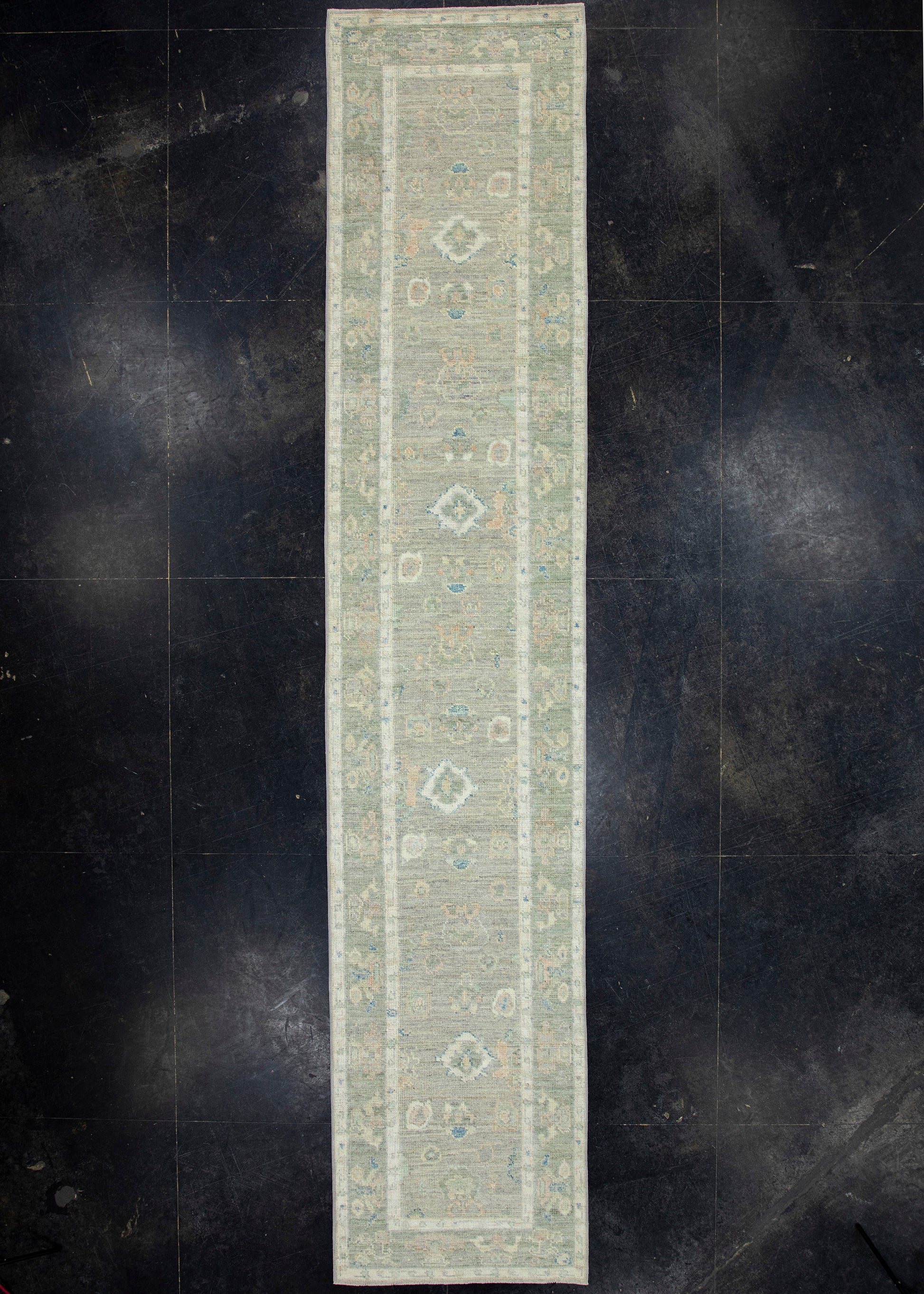 Turkish Oushak Runner Rug 2'10" x 14' #17813