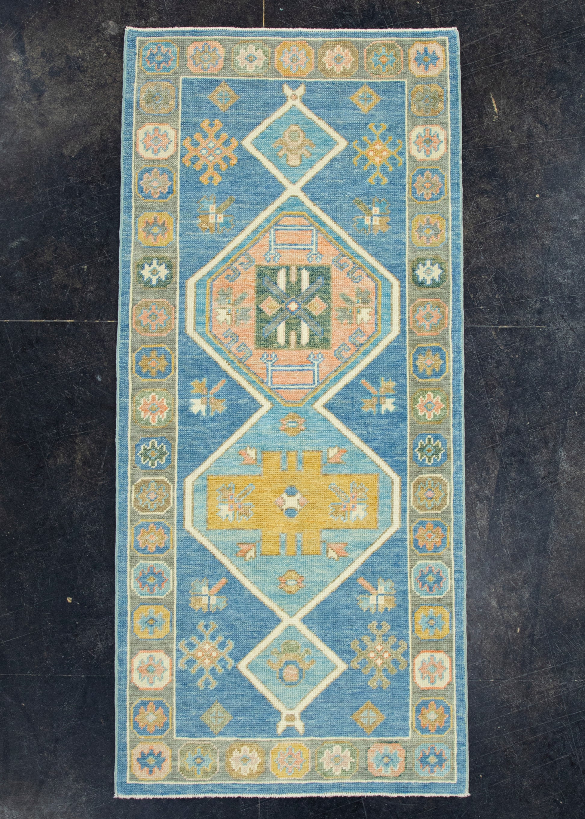 Turkish Oushak Runner Rug 2'11" x 6'6" #17176