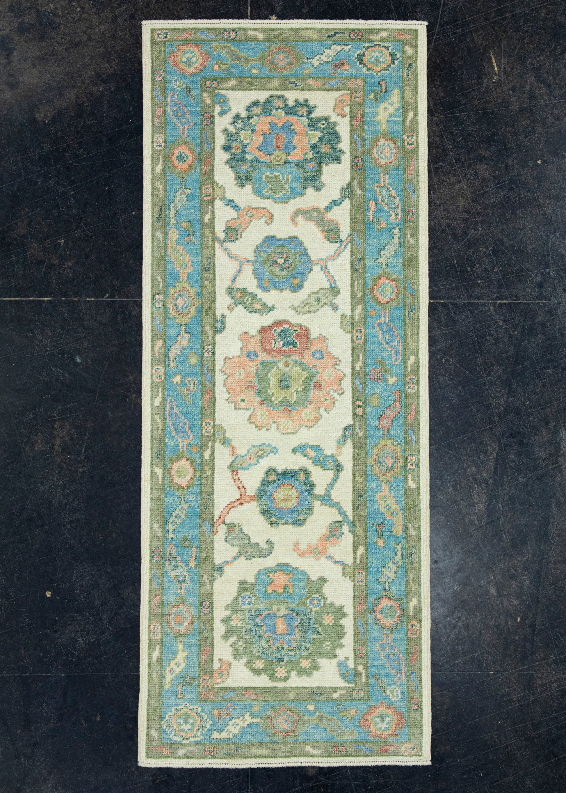 Turkish Oushak Runner Rug 2'4" x 6' #17070