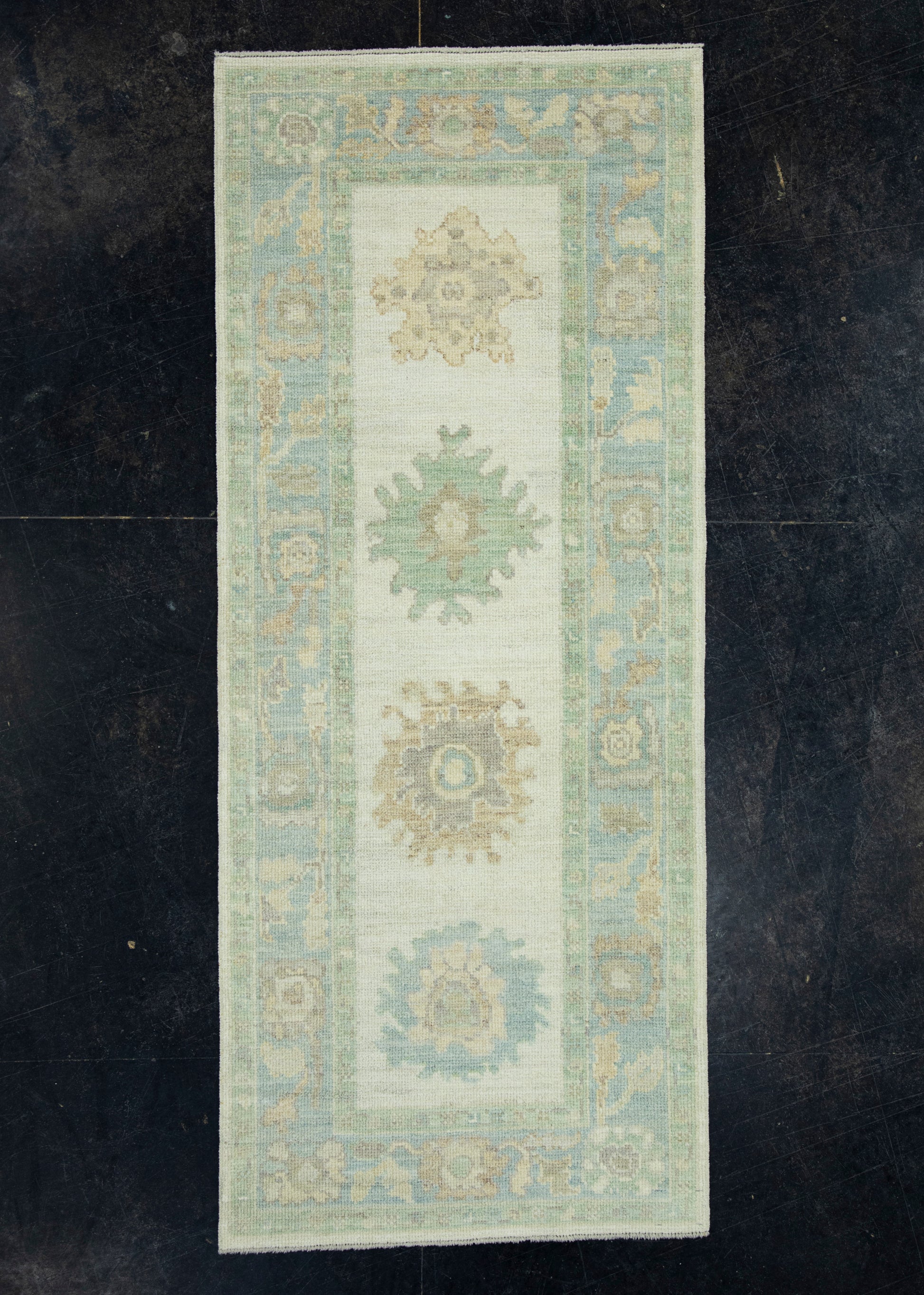 Turkish Oushak Runner Rug 2'9" x 6'8" #17525