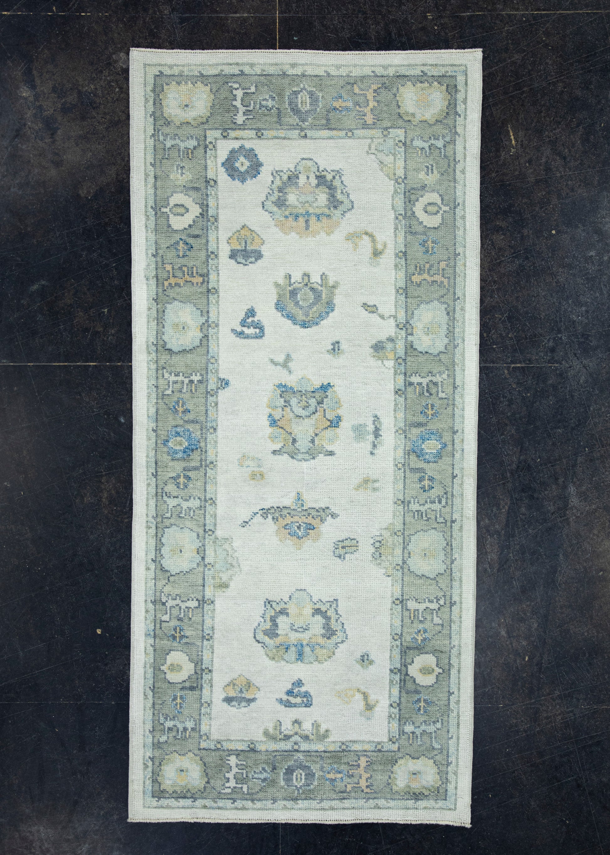 Turkish Oushak Runner Rug 3' x 6'9" #17119