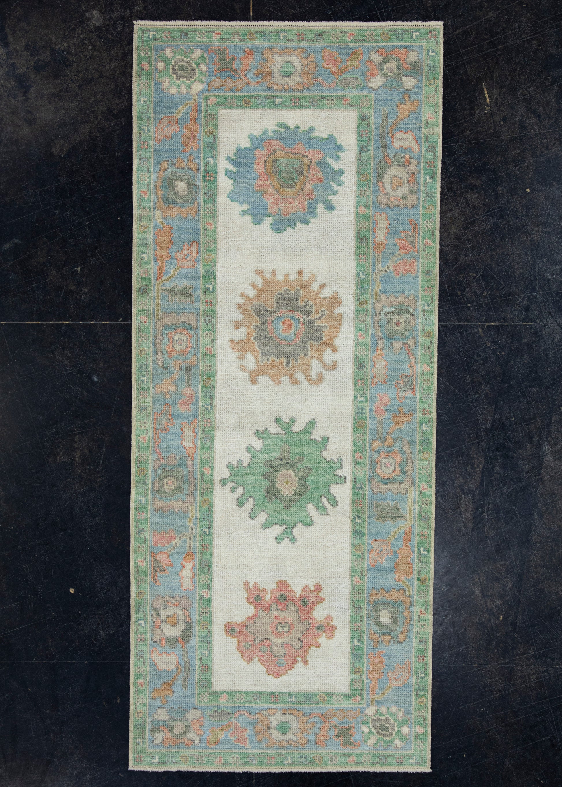 Turkish Oushak Runner Rug 2'8" x 6'6" #17520